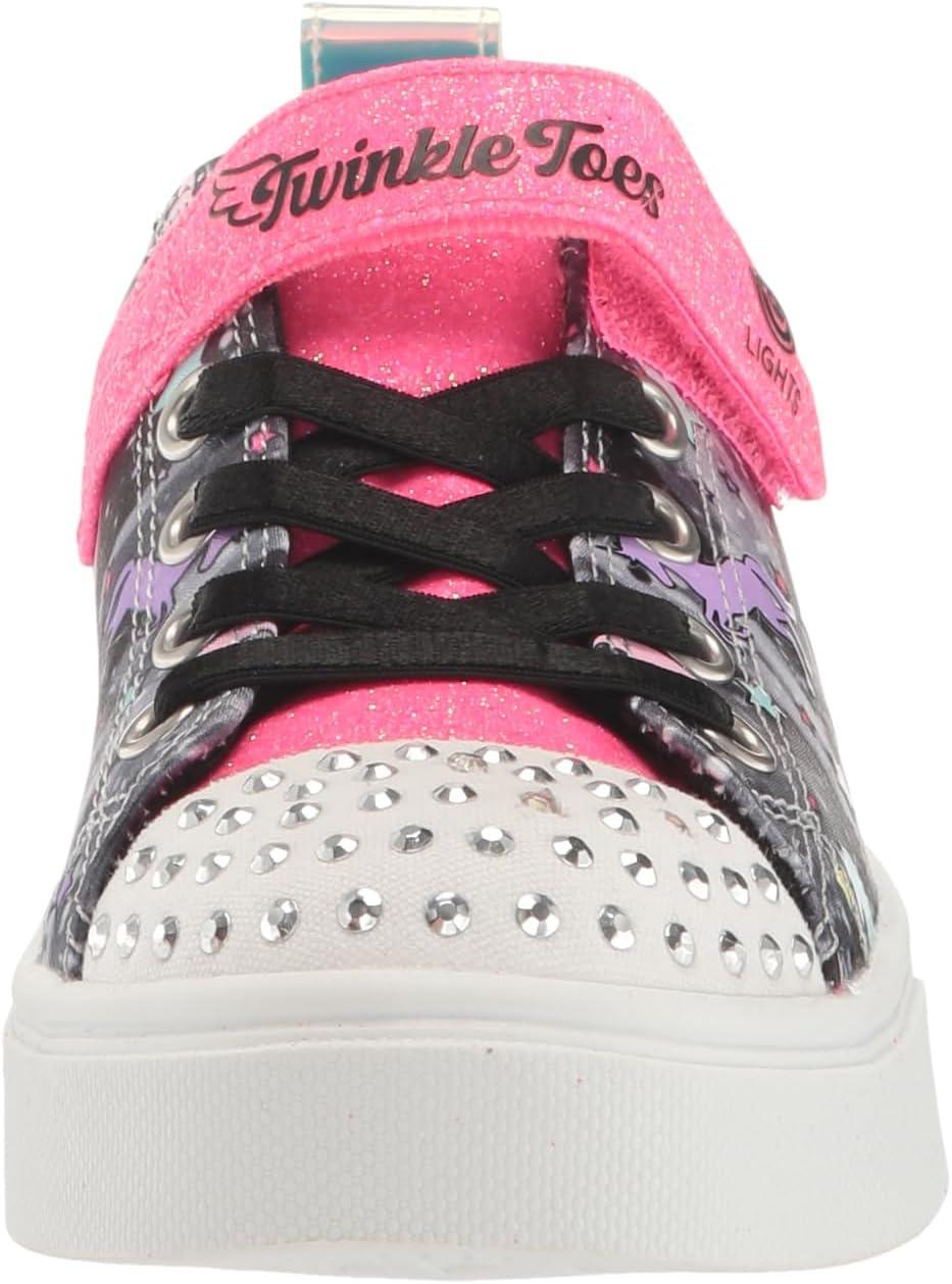 imageSkechers Kids Girls Twinkle Sparks Ice Heather LightUp Sneakers Cushioned Comfort Flexible SoleBlackMulti