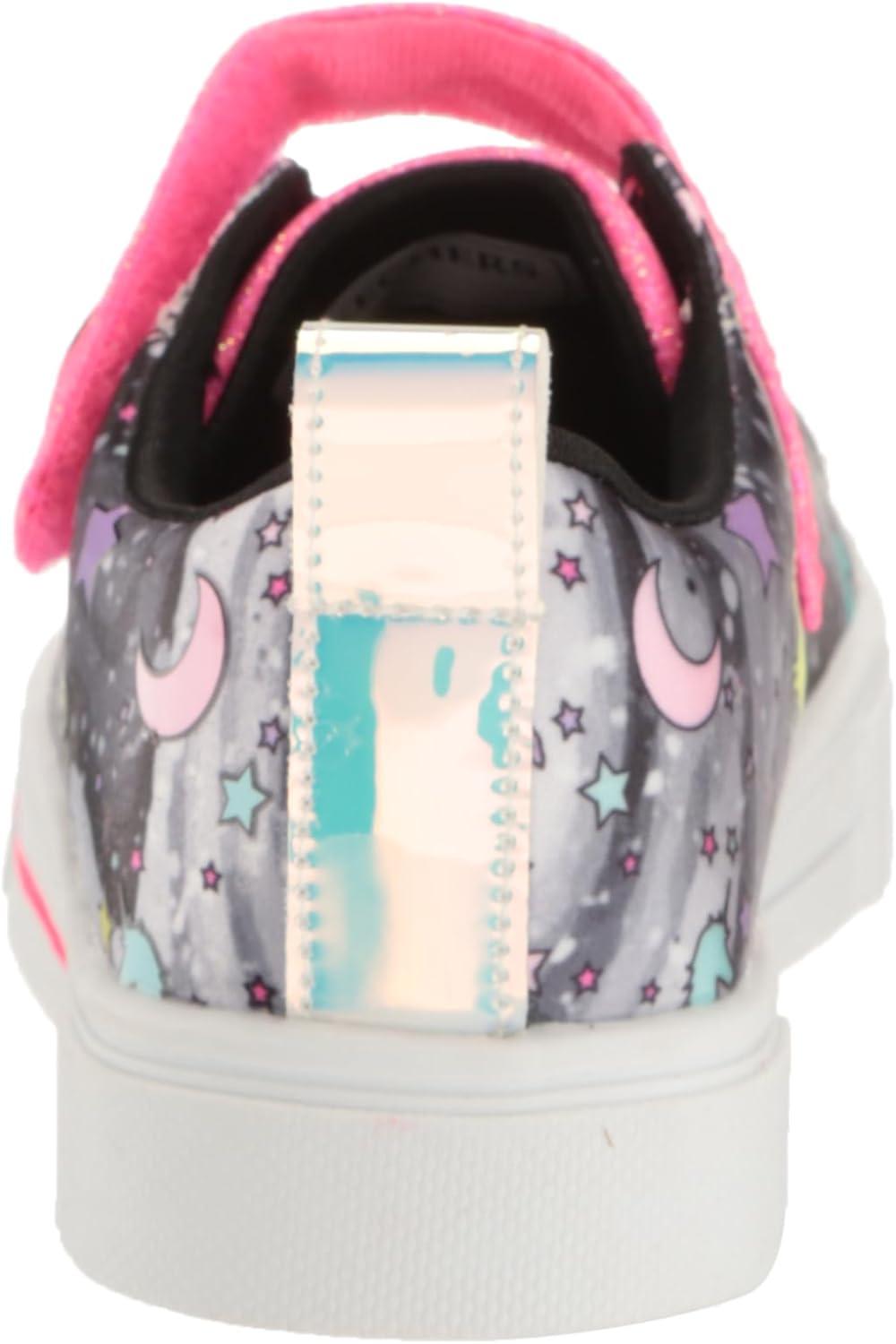 imageSkechers Kids Girls Twinkle Sparks Ice Heather LightUp Sneakers Cushioned Comfort Flexible SoleBlackMulti
