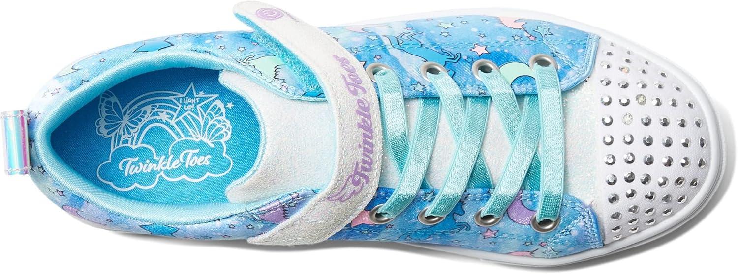 imageSkechers Kids Girls Twinkle Sparks Ice Heather LightUp Sneakers Cushioned Comfort Flexible SoleBlueMulti