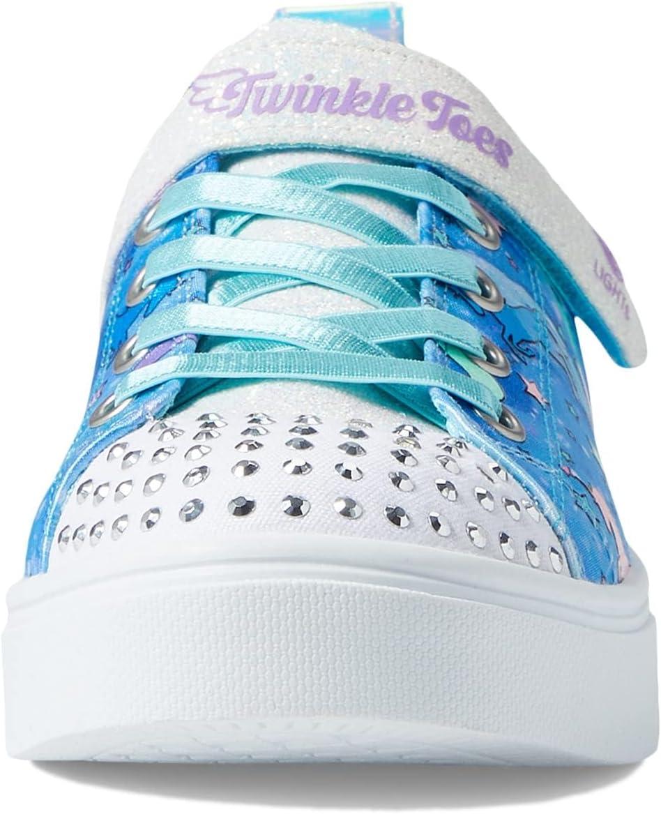 imageSkechers Kids Girls Twinkle Sparks Ice Heather LightUp Sneakers Cushioned Comfort Flexible SoleBlueMulti