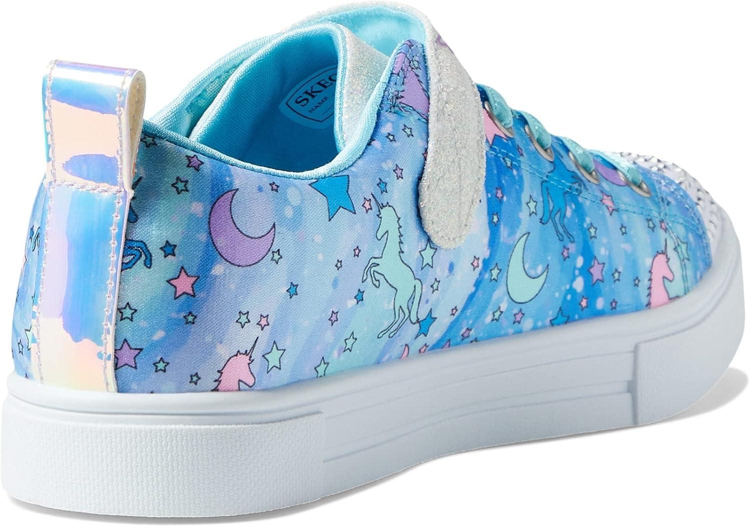 imageSkechers Kids Girls Twinkle Sparks Ice Heather LightUp Sneakers Cushioned Comfort Flexible SoleBlueMulti