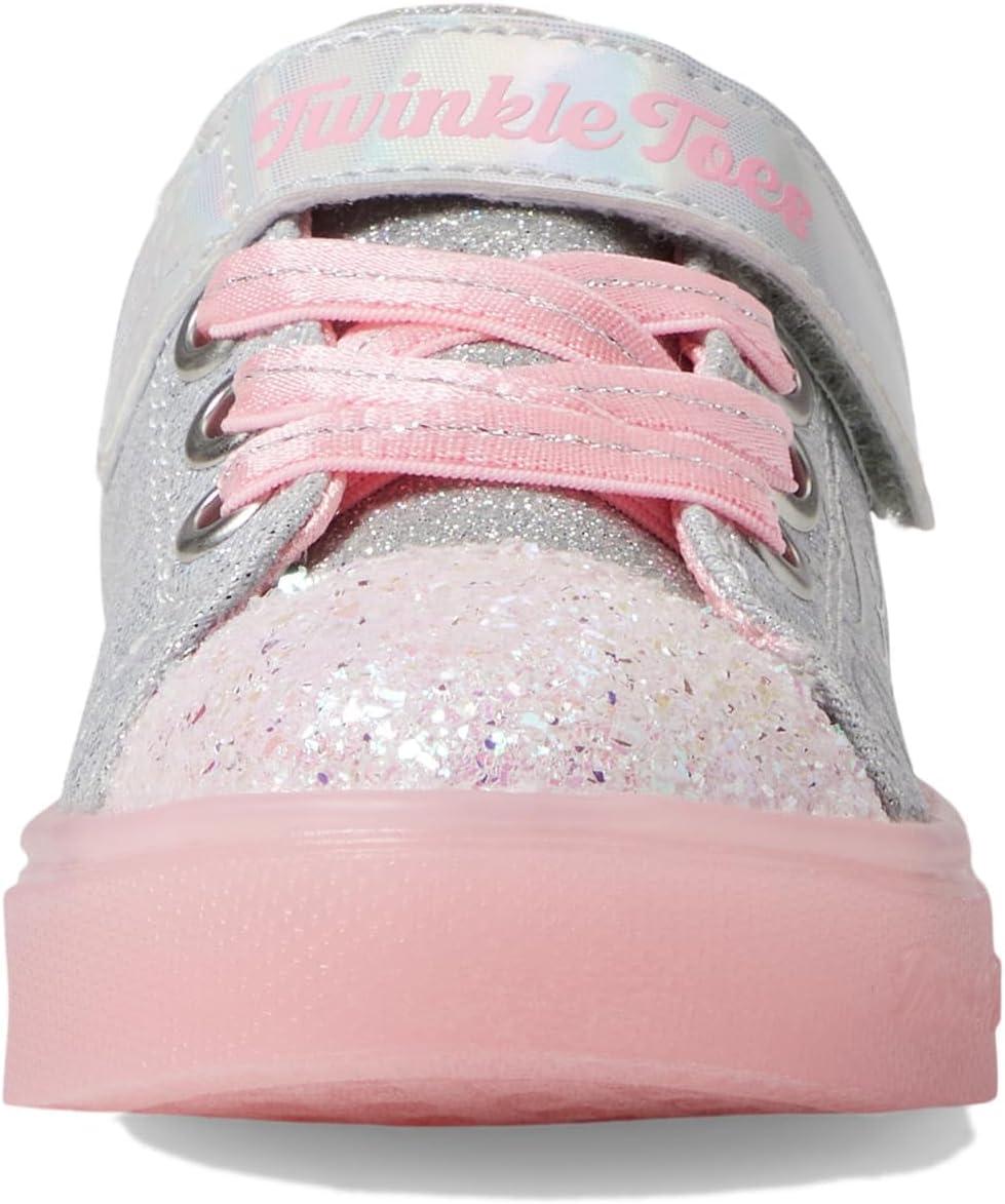 imageSkechers Kids Girls Twinkle Sparks Ice Heather LightUp Sneakers Cushioned Comfort Flexible SoleGreyPink