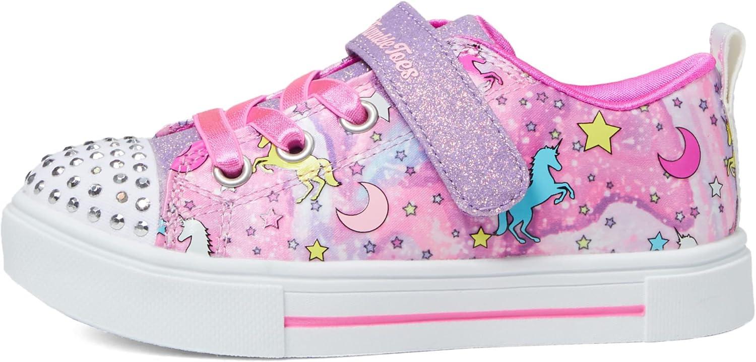 imageSkechers Kids Girls Twinkle Sparks Ice Heather LightUp Sneakers Cushioned Comfort Flexible SolePinkMulti