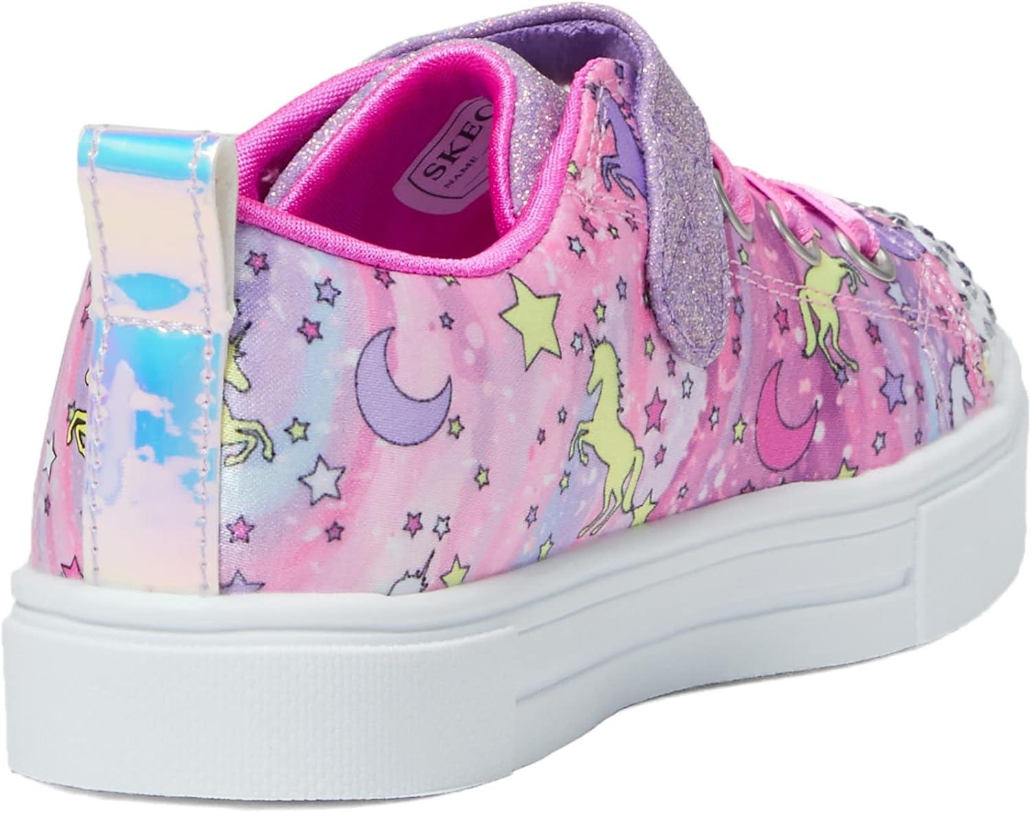 imageSkechers Kids Girls Twinkle Sparks Ice Heather LightUp Sneakers Cushioned Comfort Flexible SolePinkMulti