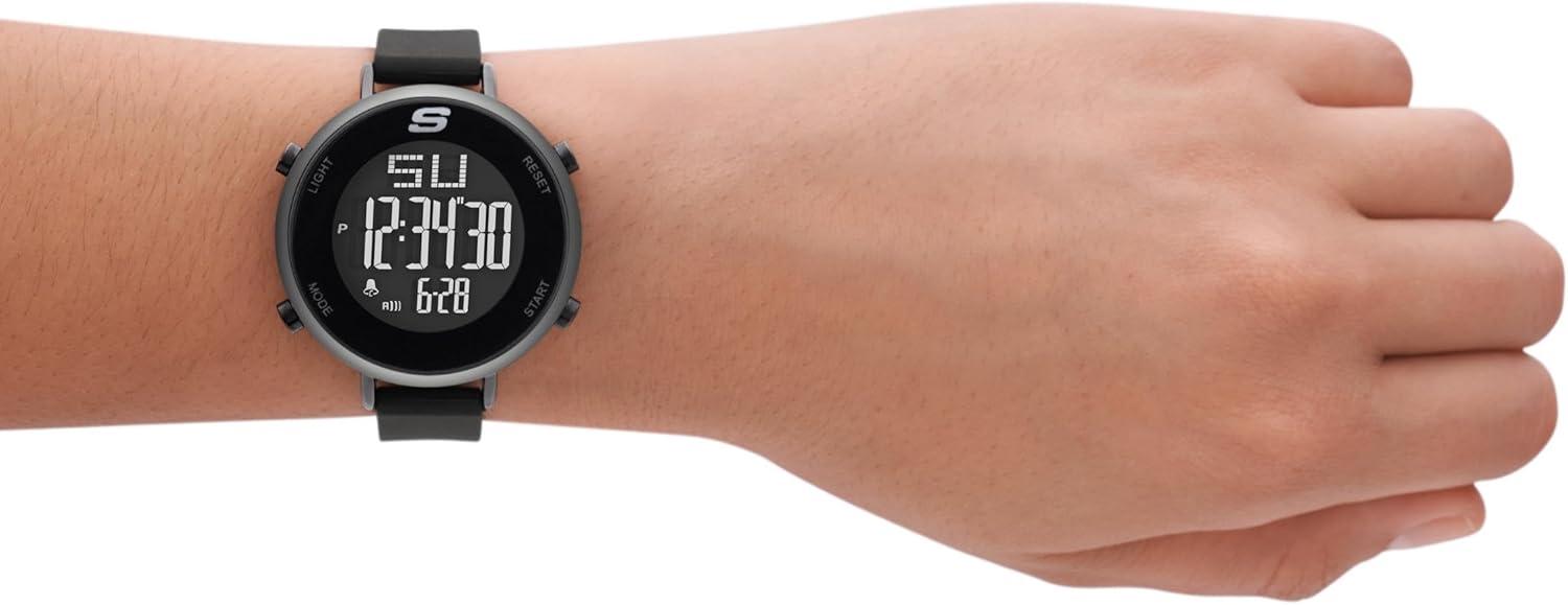 imageSkechers Magnolia Digital Silicone Watch for WomenBlack