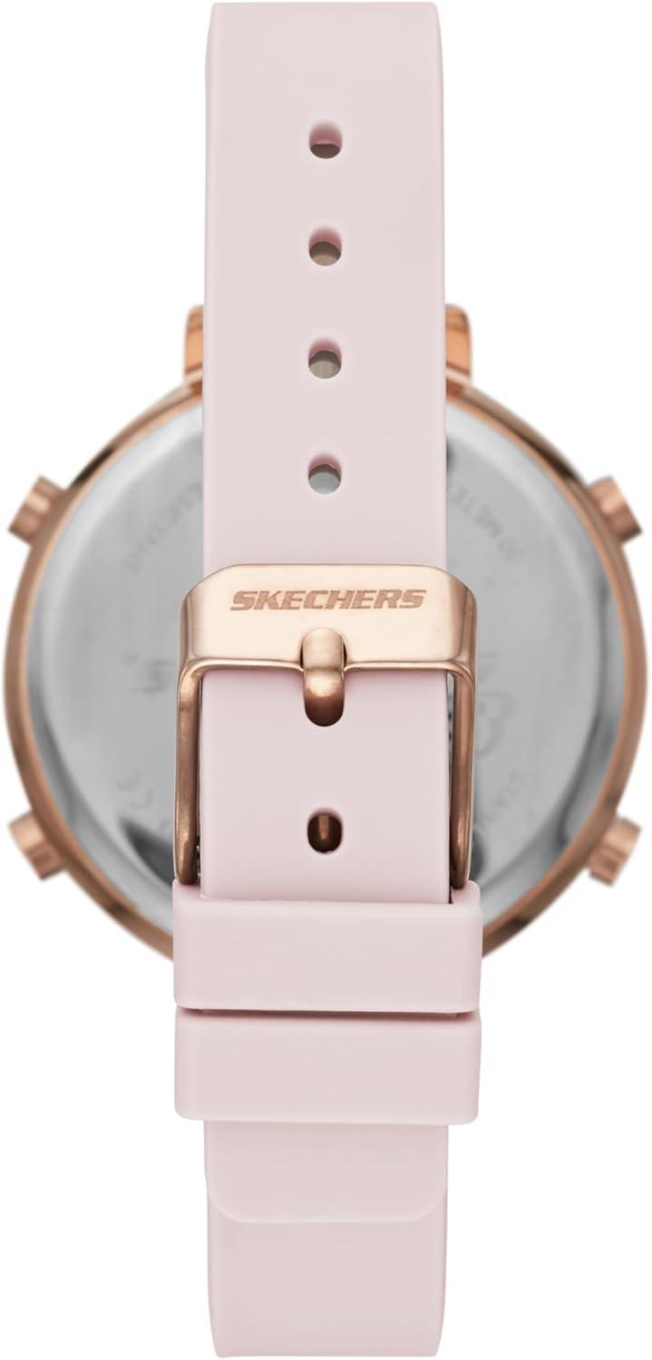 imageSkechers Magnolia Digital Silicone Watch for WomenBlush Rose