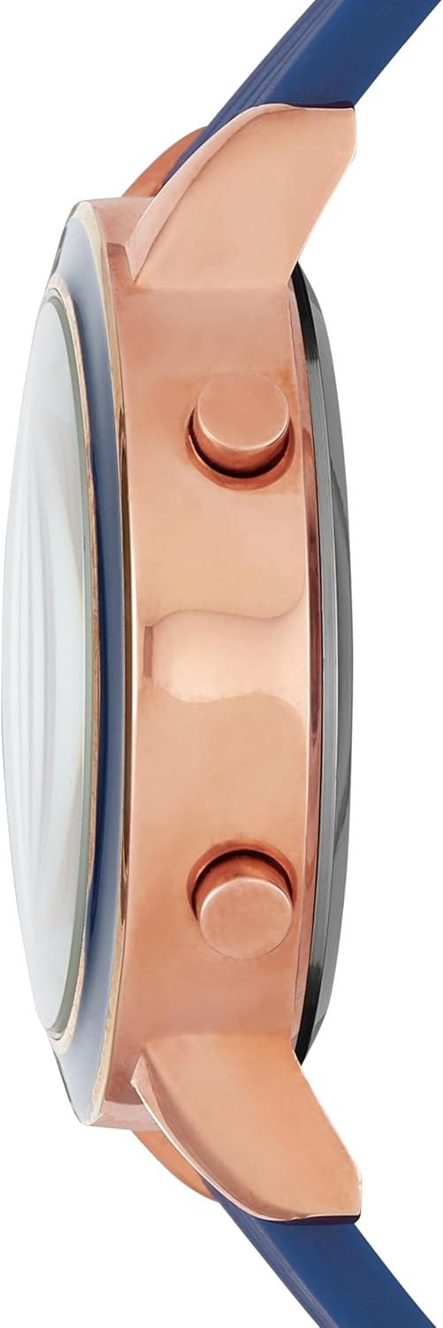 imageSkechers Magnolia Digital Silicone Watch for WomenRose Gold Navy