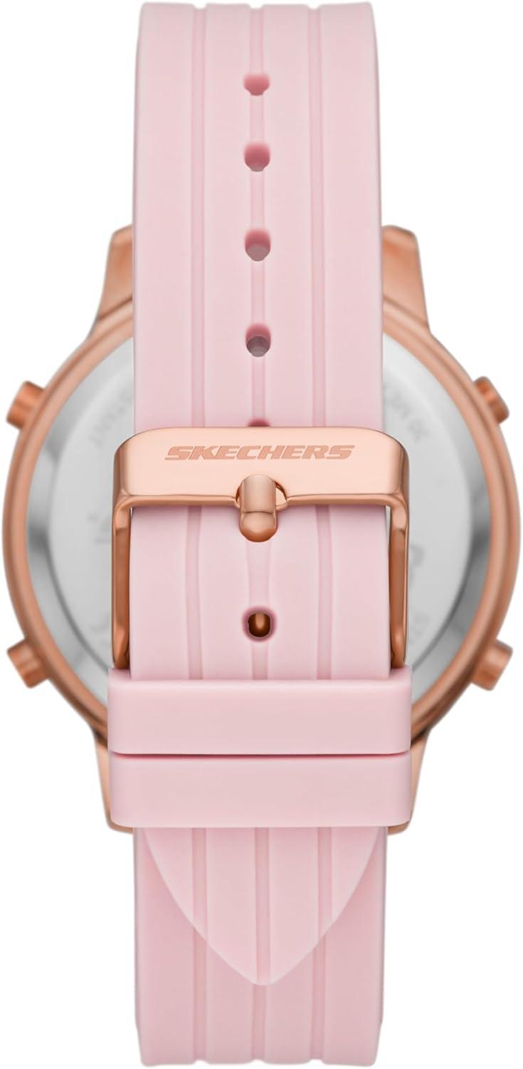 imageSkechers Magnolia Digital Silicone Watch for WomenRose Gold Pink