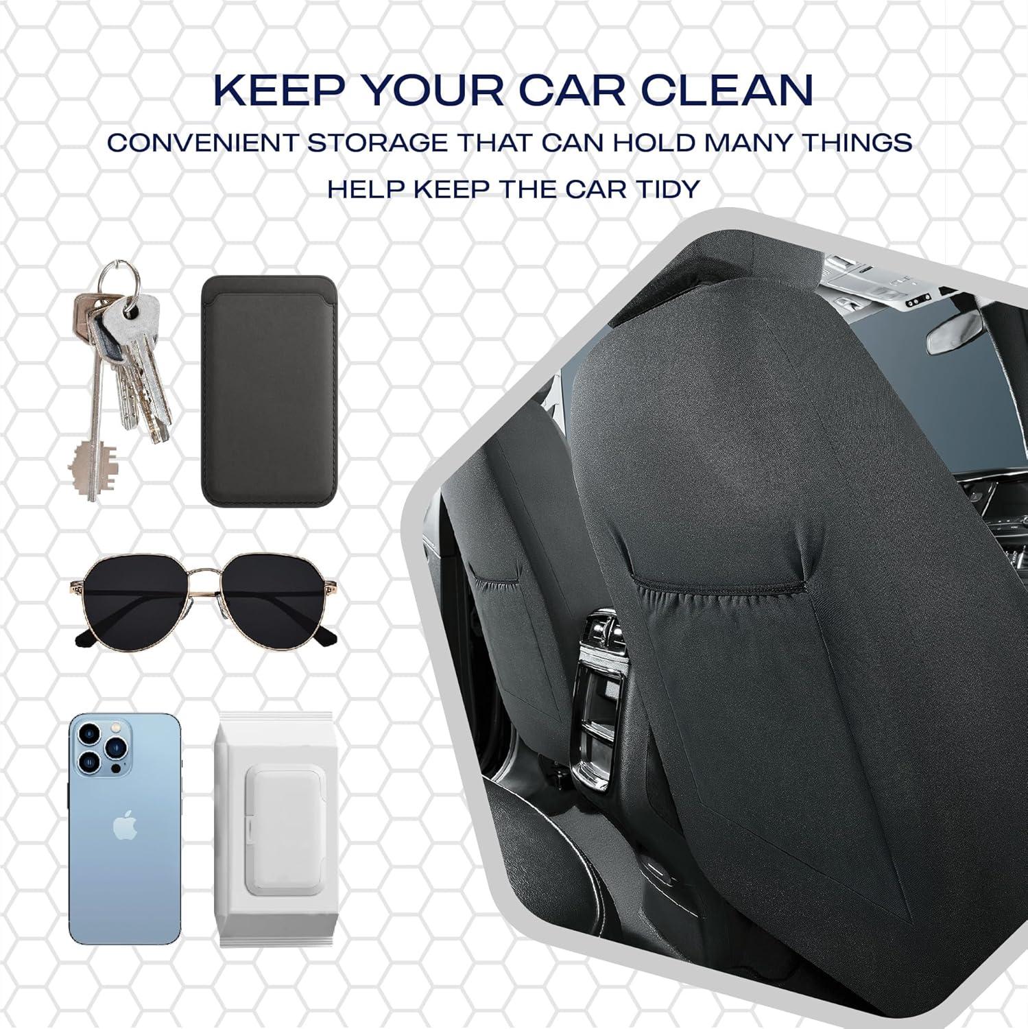 imageSkechers Memory Foam Car Seat Covers Air Cool Mesh Thick Seat Covers Car Seat Full Sets Airbag Compatible Automotive Comfort Protection for Most CarsVansTrucks SUVsRedBlack and Pink