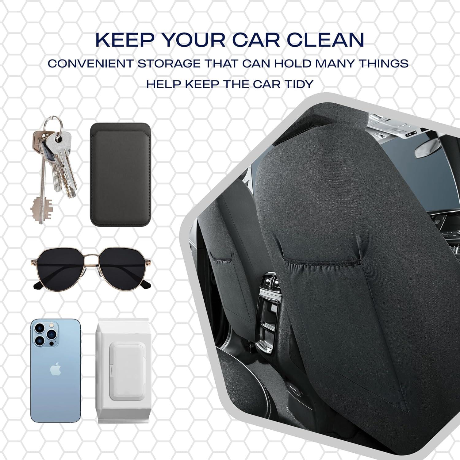 imageSkechers Memory Foam Car Seat Covers Air Cool Mesh Thick Seat Covers Car Seat Full Sets Airbag Compatible Automotive Comfort Protection for Most CarsVansTrucks SUVsRedBlack and Orange