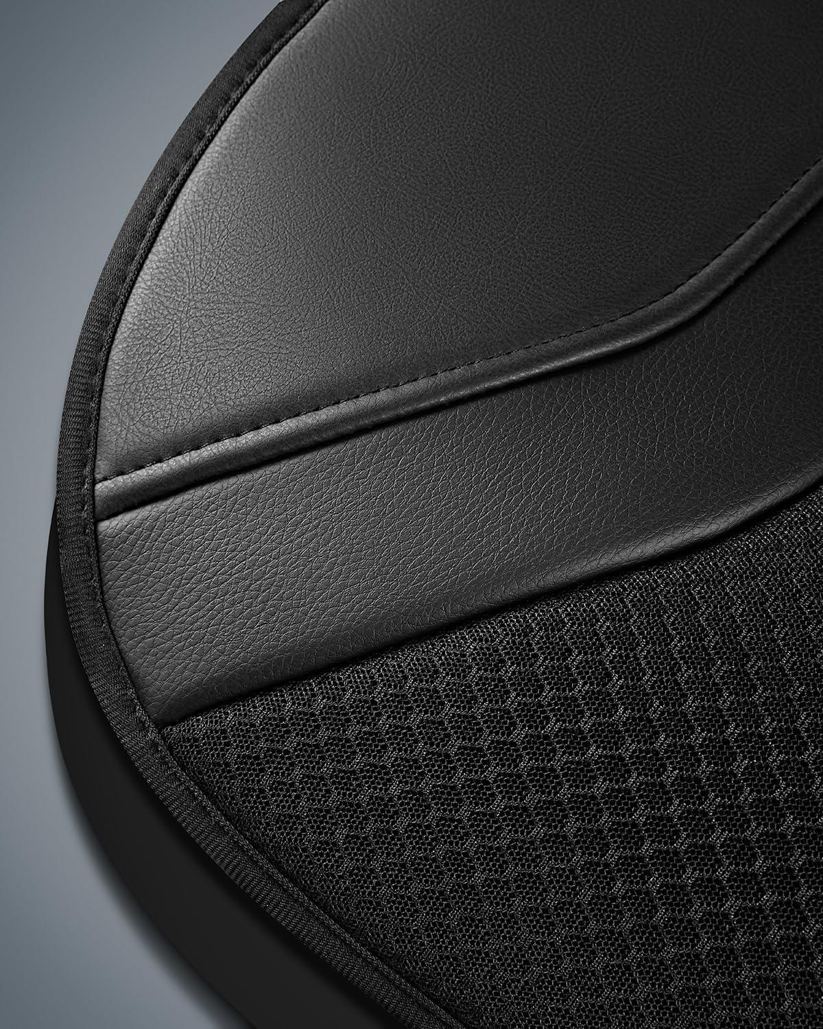 imageSkechers Memory Foam Car Seat Covers Air Cool Mesh Thick Seat Covers Car Seat Full Sets Airbag Compatible Automotive Comfort Protection for Most CarsVansTrucks SUVsRedBlack Black