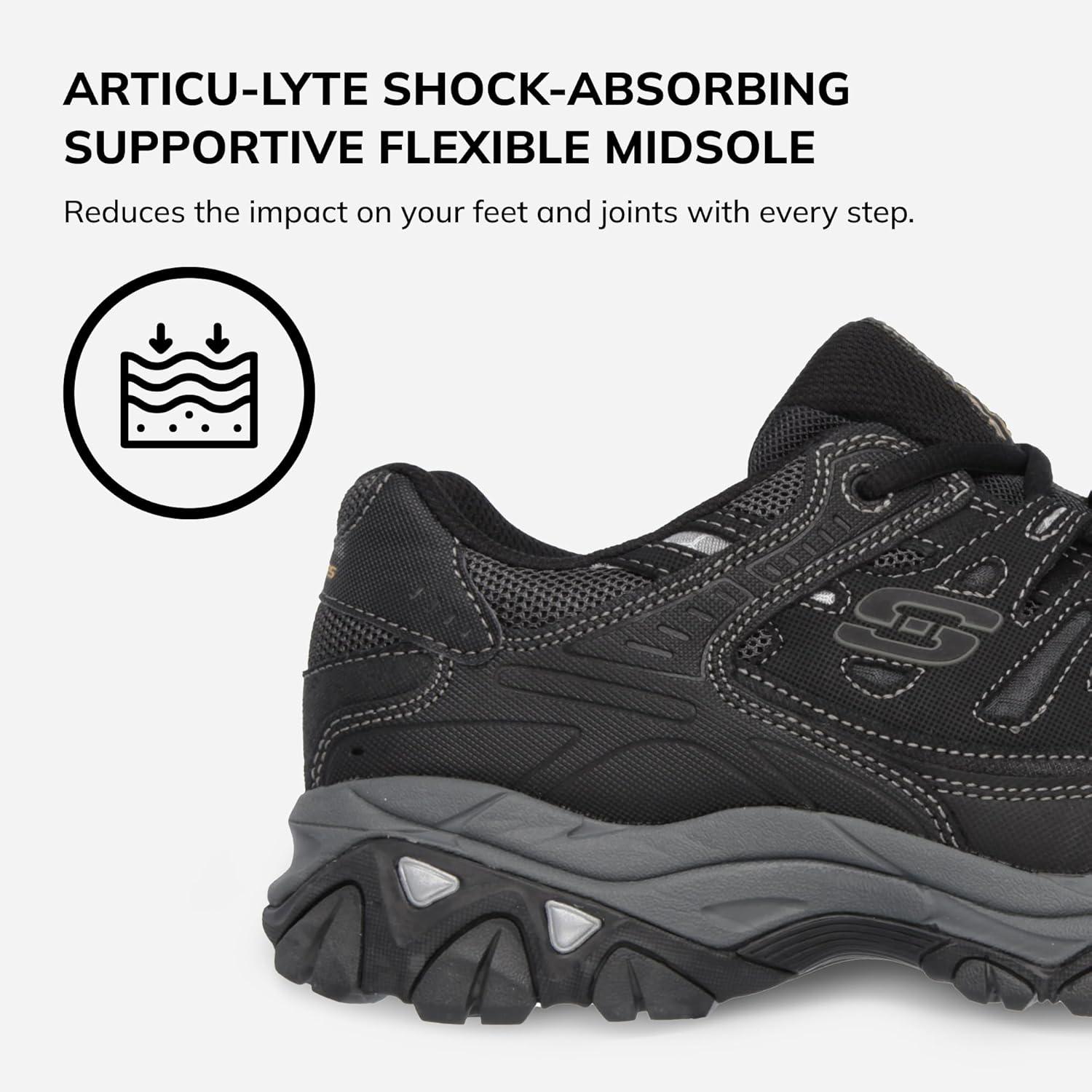 imageSkechers Mens Afterburn M Fit ReprintBlackCharcoal