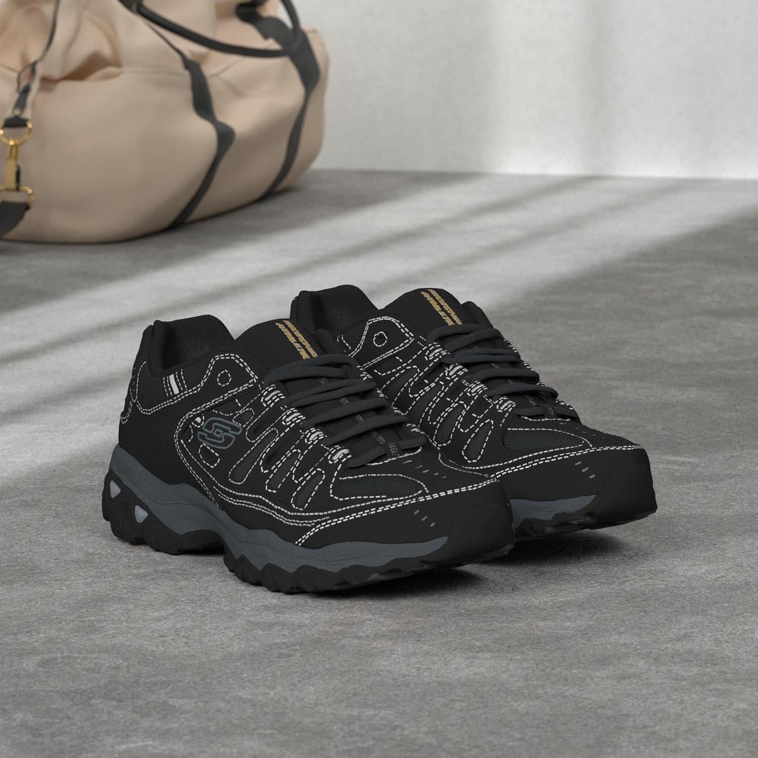 imageSkechers Mens Afterburn M Fit ReprintBlackCharcoal