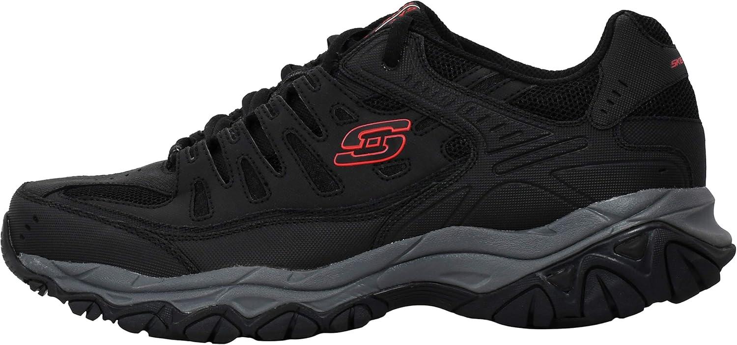 imageSkechers Mens Afterburn M Fit ReprintBlackGreyRed