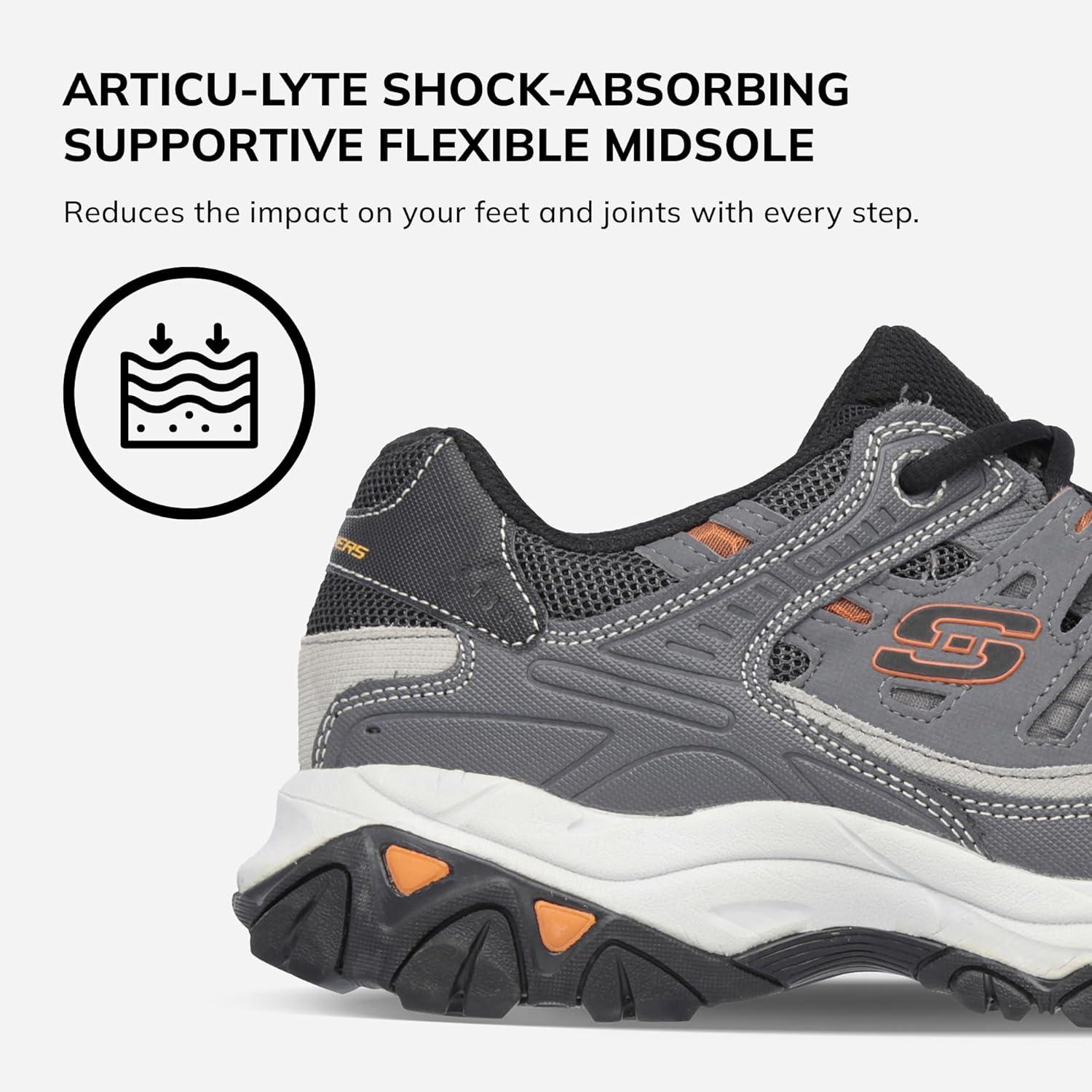 imageSkechers Mens Afterburn M Fit ReprintCharcoalGray