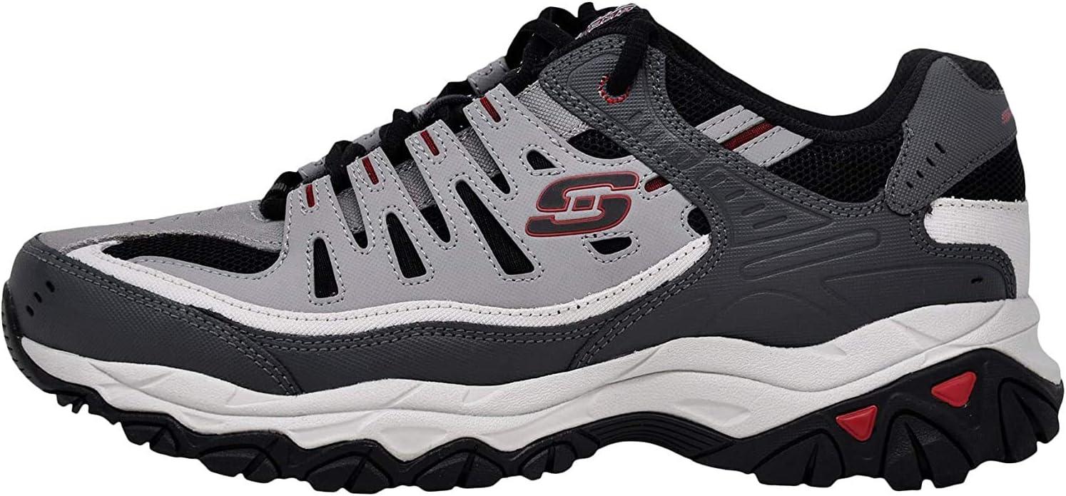 imageSkechers Mens Afterburn M Fit ReprintCharcoalRed