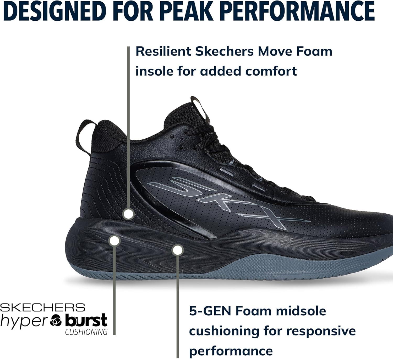 imageSkechers Mens Basketball Skx LeagueBlackBlack