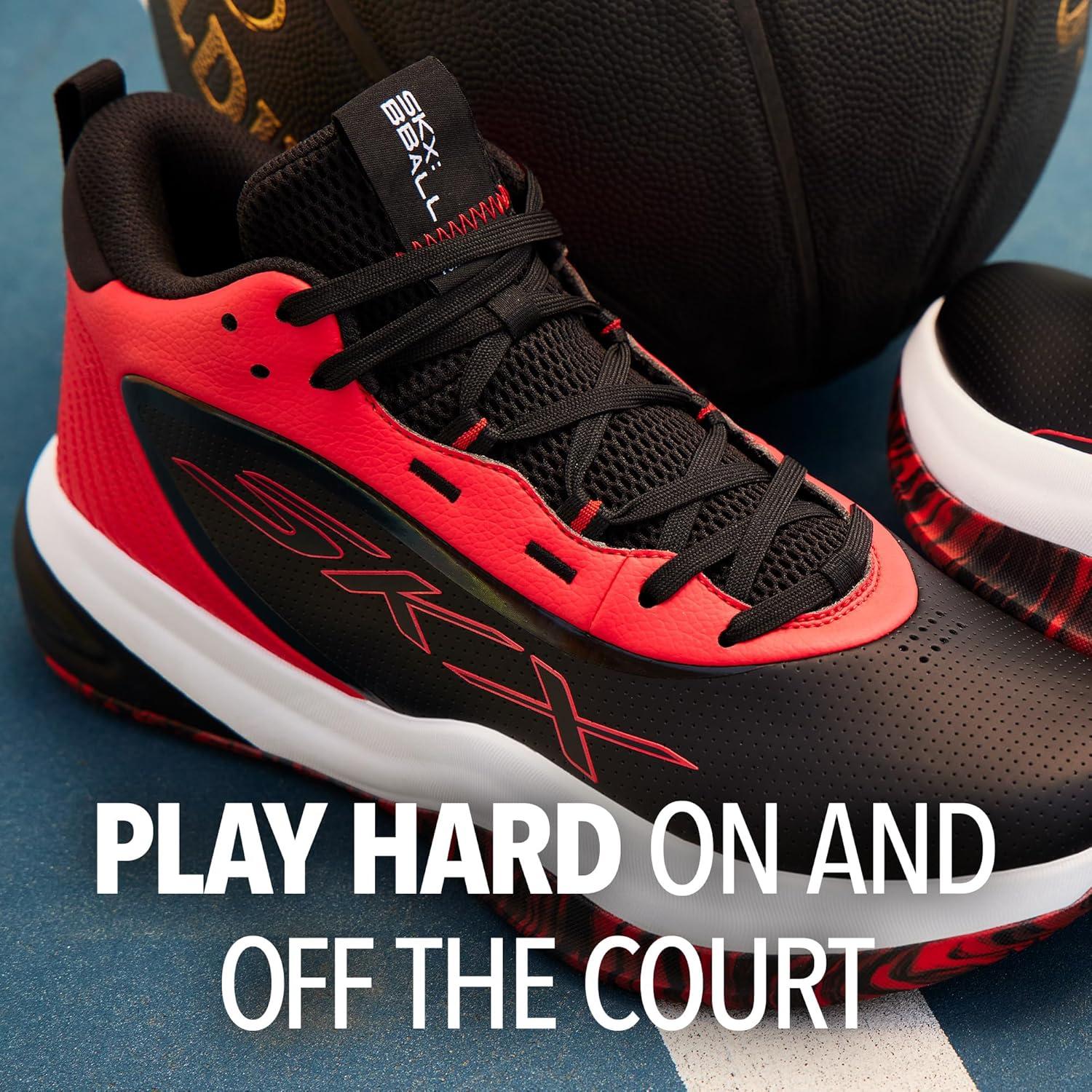 imageSkechers Mens Basketball Skx LeagueBlackRed