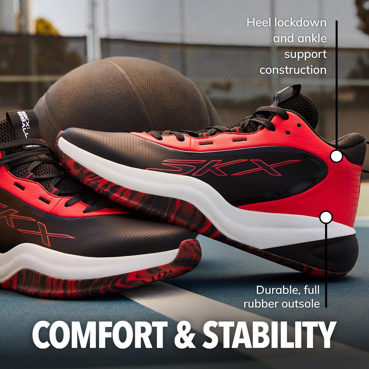 imageSkechers Mens Basketball Skx LeagueBlackRed