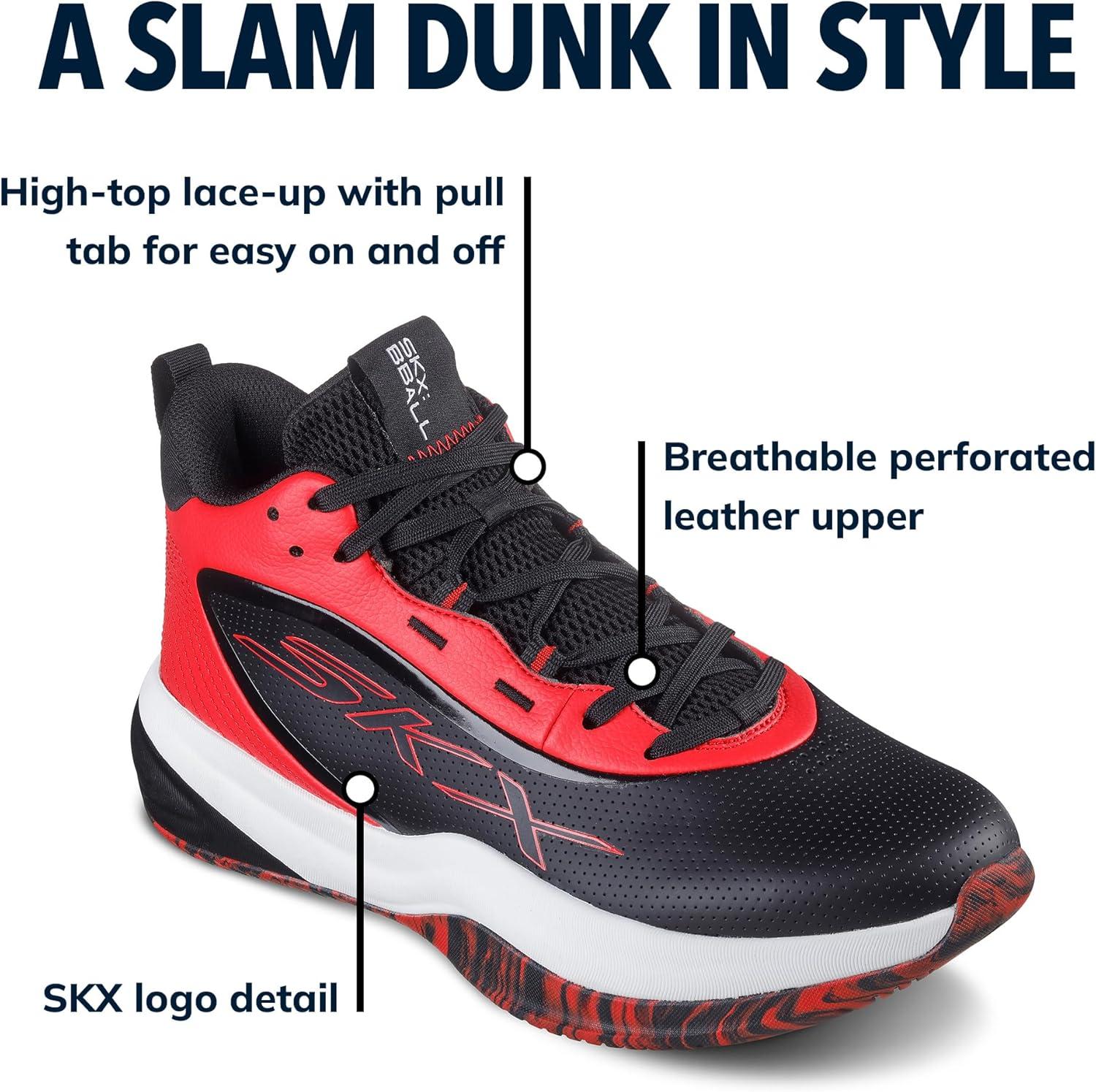imageSkechers Mens Basketball Skx LeagueBlackRed