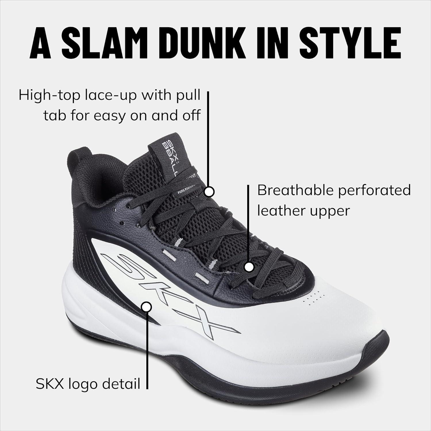 imageSkechers Mens Basketball Skx LeagueWhiteBlack
