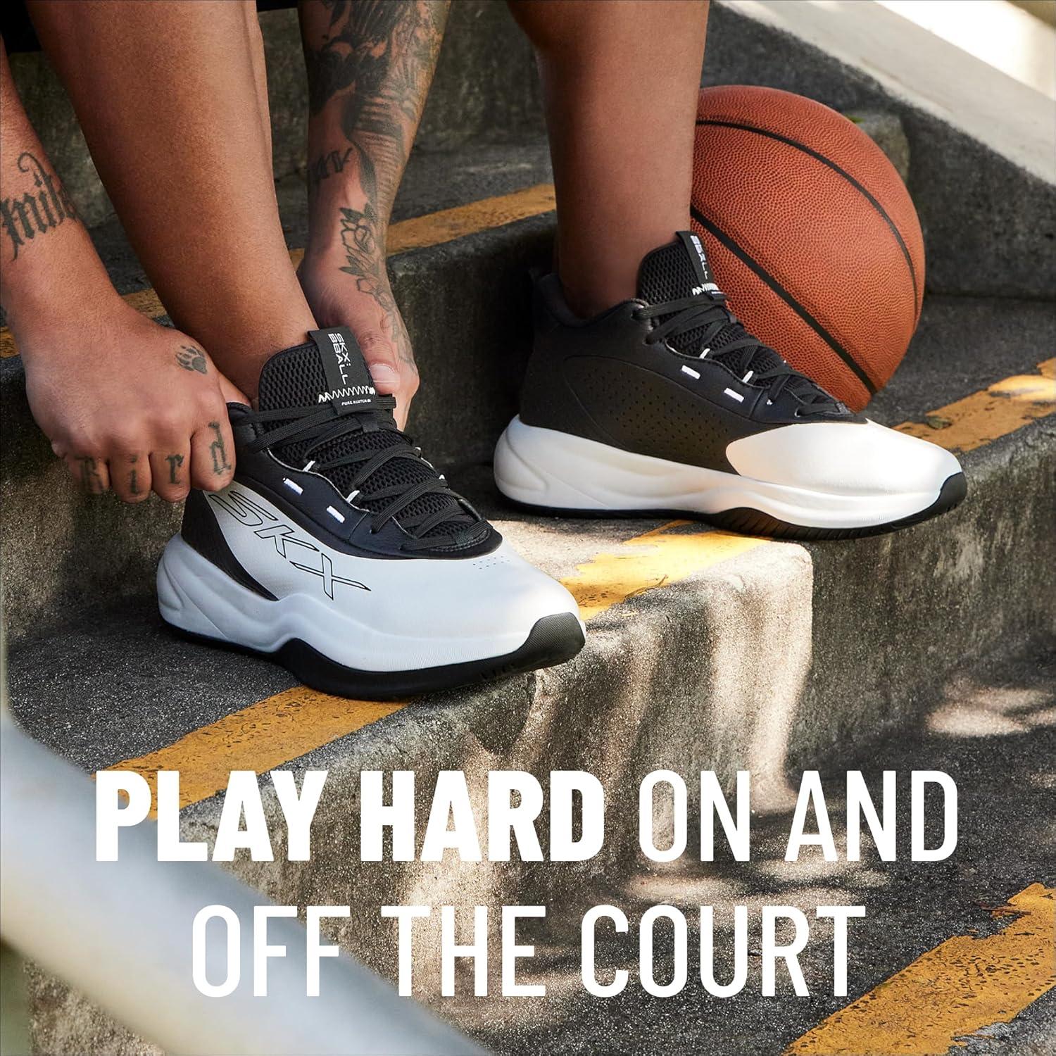 imageSkechers Mens Basketball Skx LeagueWhiteBlack