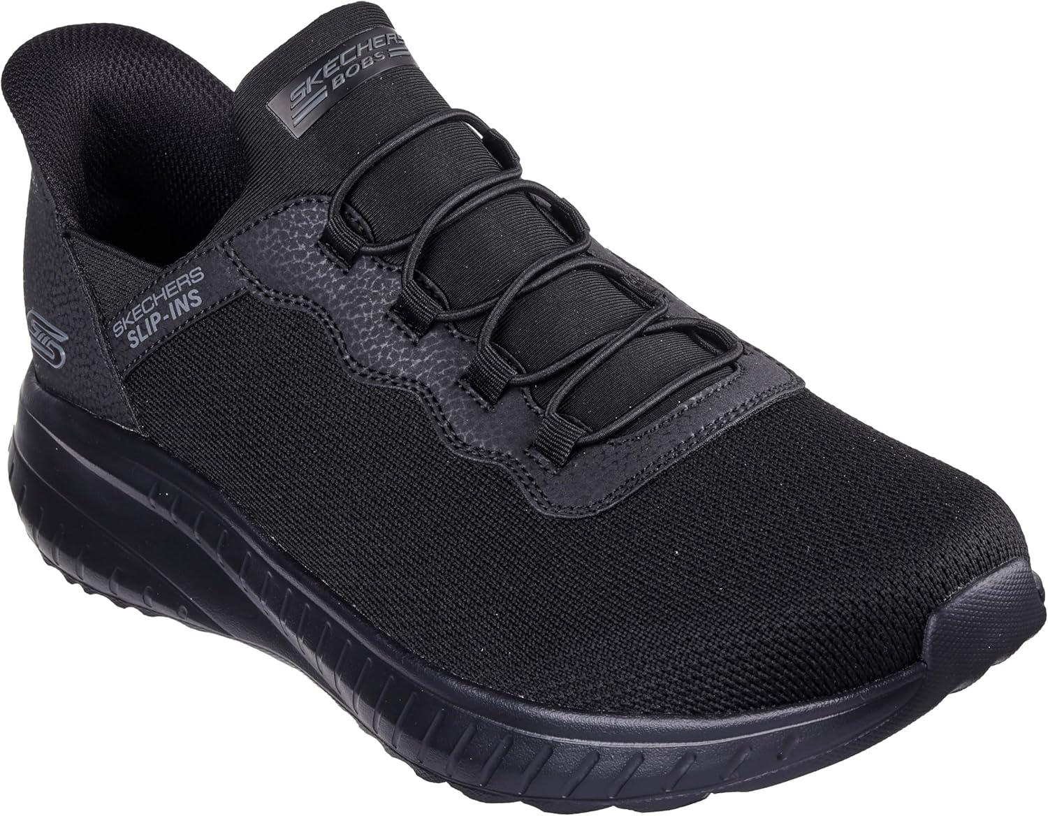 imageSkechers Mens Bobs Squad Chaos Hands Free Slipins SneakersBlackBlack