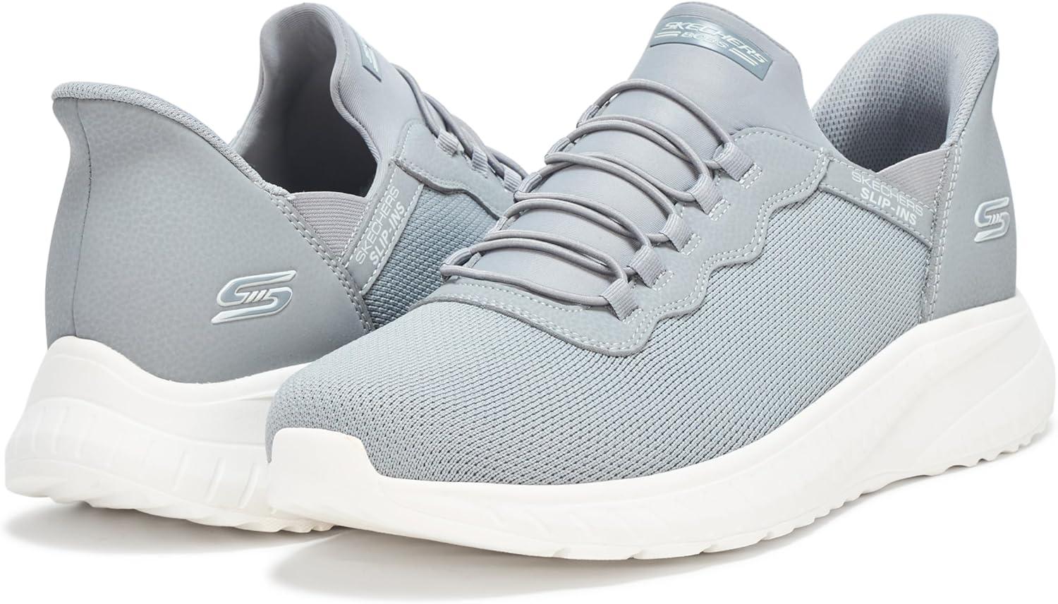 imageSkechers Mens Bobs Squad Chaos Hands Free Slipins SneakersGry