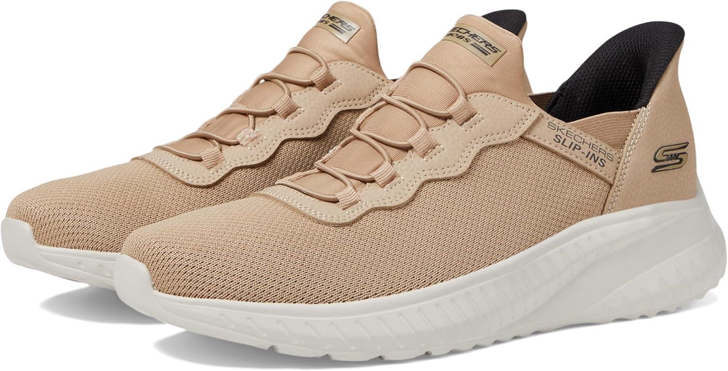 imageSkechers Mens Bobs Squad Chaos Hands Free Slipins SneakersTan
