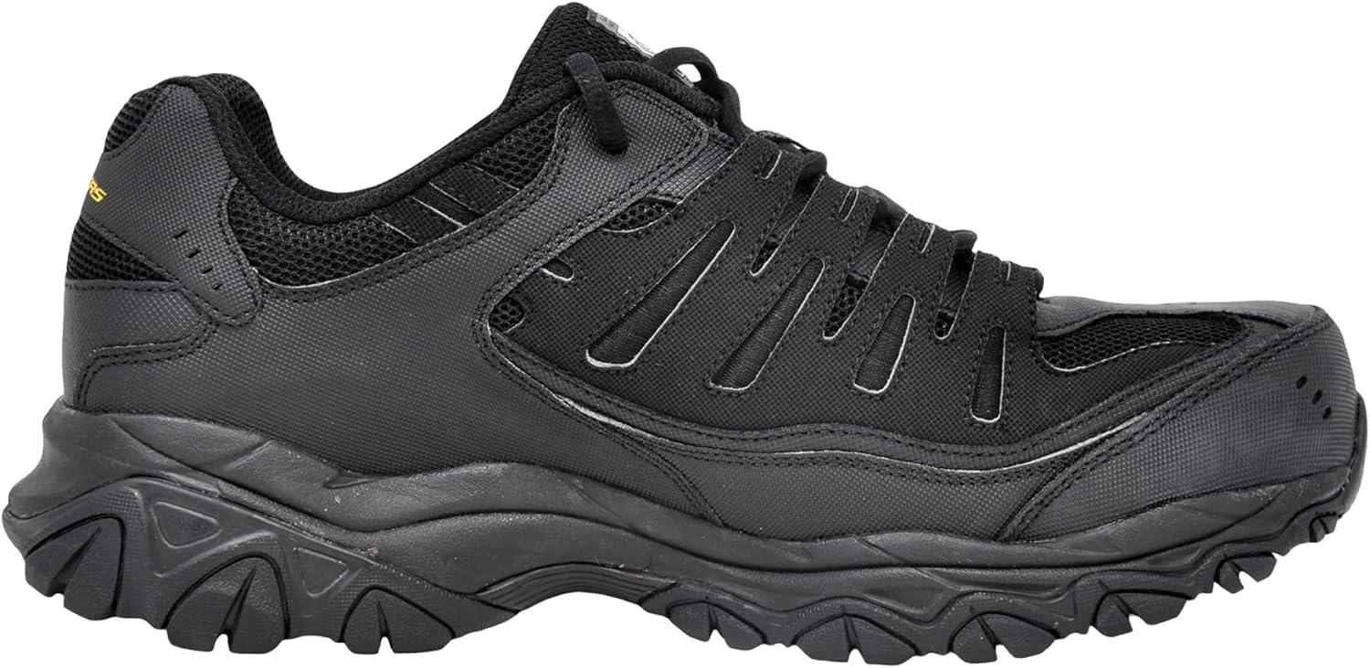 imageSkechers Mens Cankton Steel Toe Construction Shoe Electrical Hazard Rated Memory FoamBlackBlack