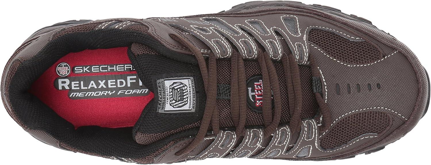 imageSkechers Mens Cankton Steel Toe Construction Shoe Electrical Hazard Rated Memory FoamBrown