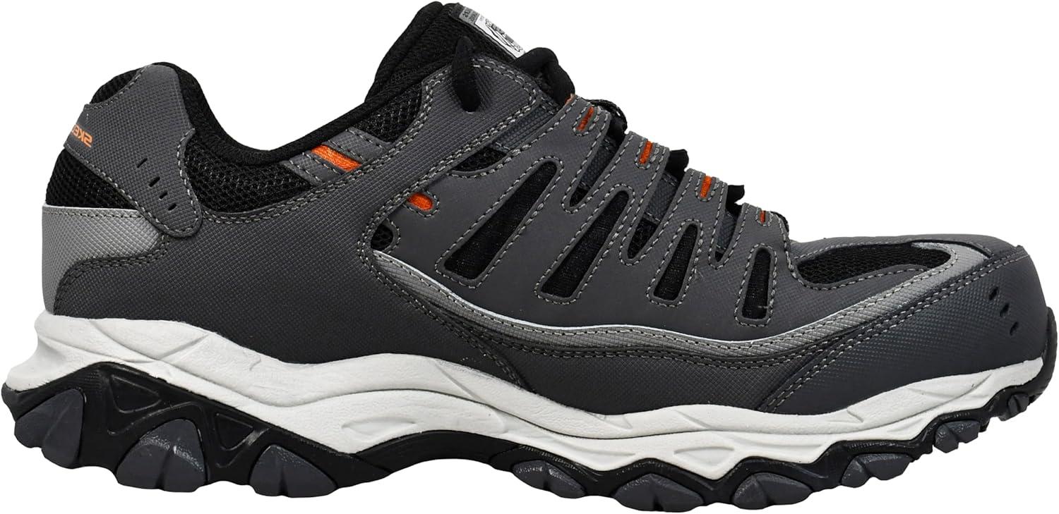 imageSkechers Mens Cankton Steel Toe Construction Shoe Electrical Hazard Rated Memory FoamCharcoalBlack