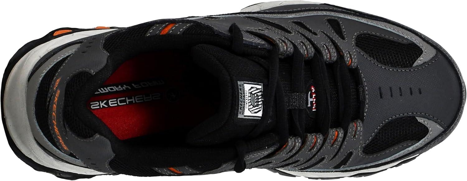 imageSkechers Mens Cankton Steel Toe Construction Shoe Electrical Hazard Rated Memory FoamCharcoalBlack