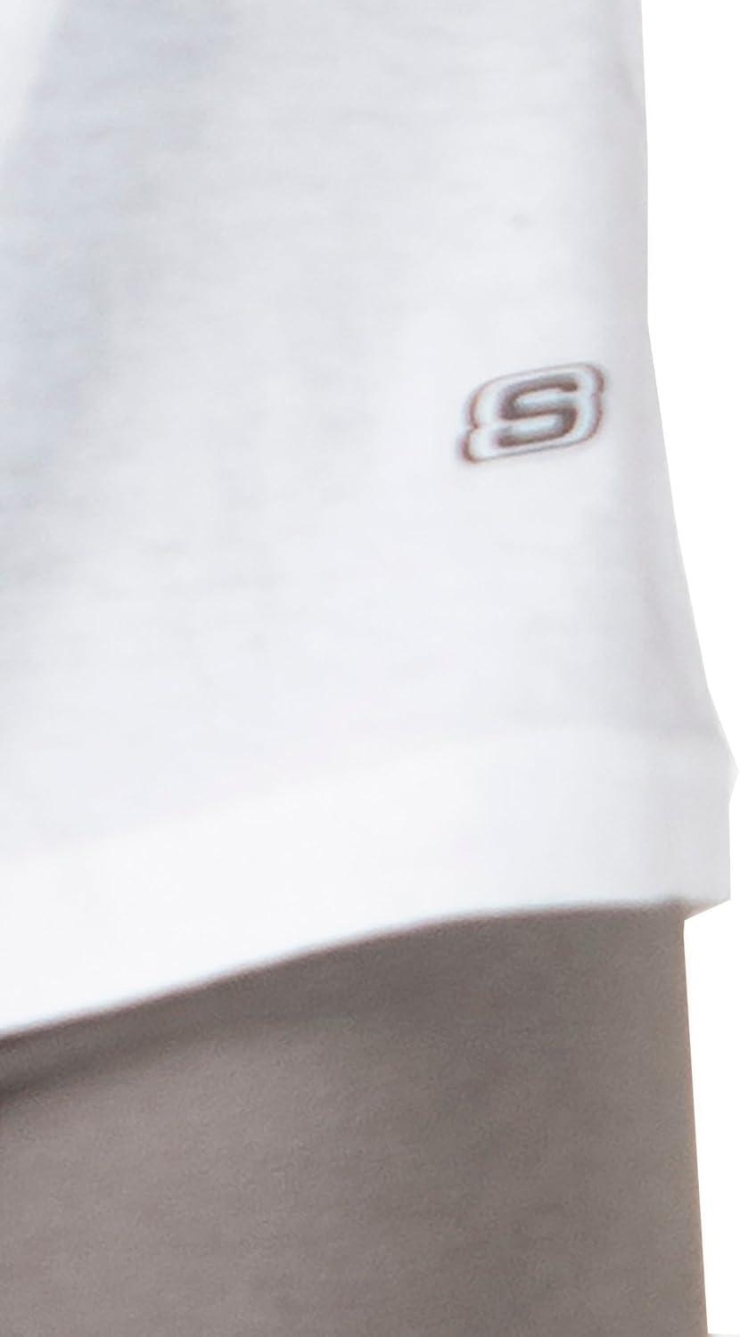 imageSkechers Mens Classic Fit Crew Neck Undershirts TagFree Lightweight MoistureWicking Cotton Blend TShirts 6 Pack SetWhite