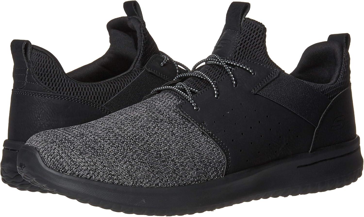 imageSkechers Mens Classic FitDelsonCamden SneakerBlack Bbk Black Mesh W Synthetic