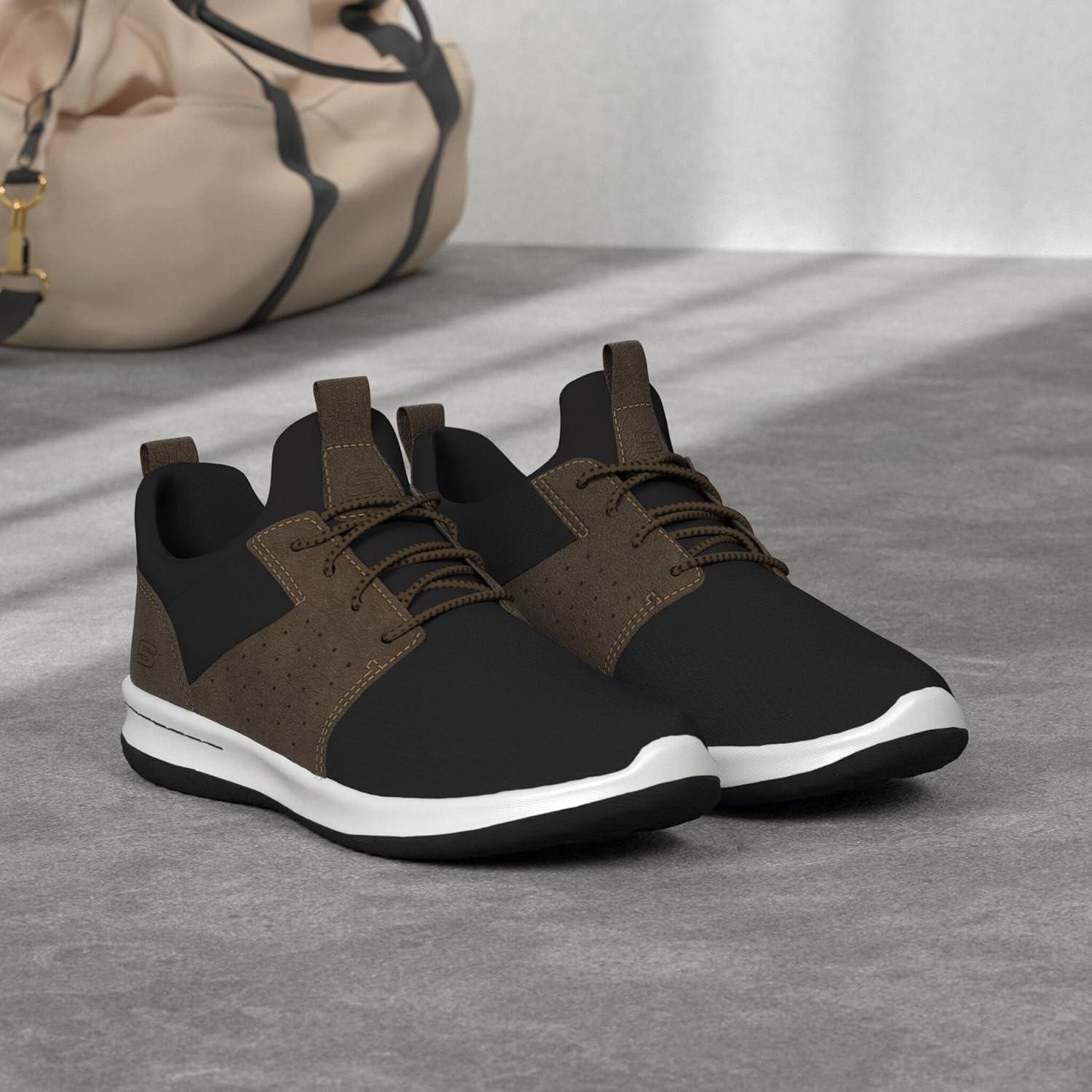 imageSkechers Mens Classic FitDelsonCamden SneakerBlackBrown