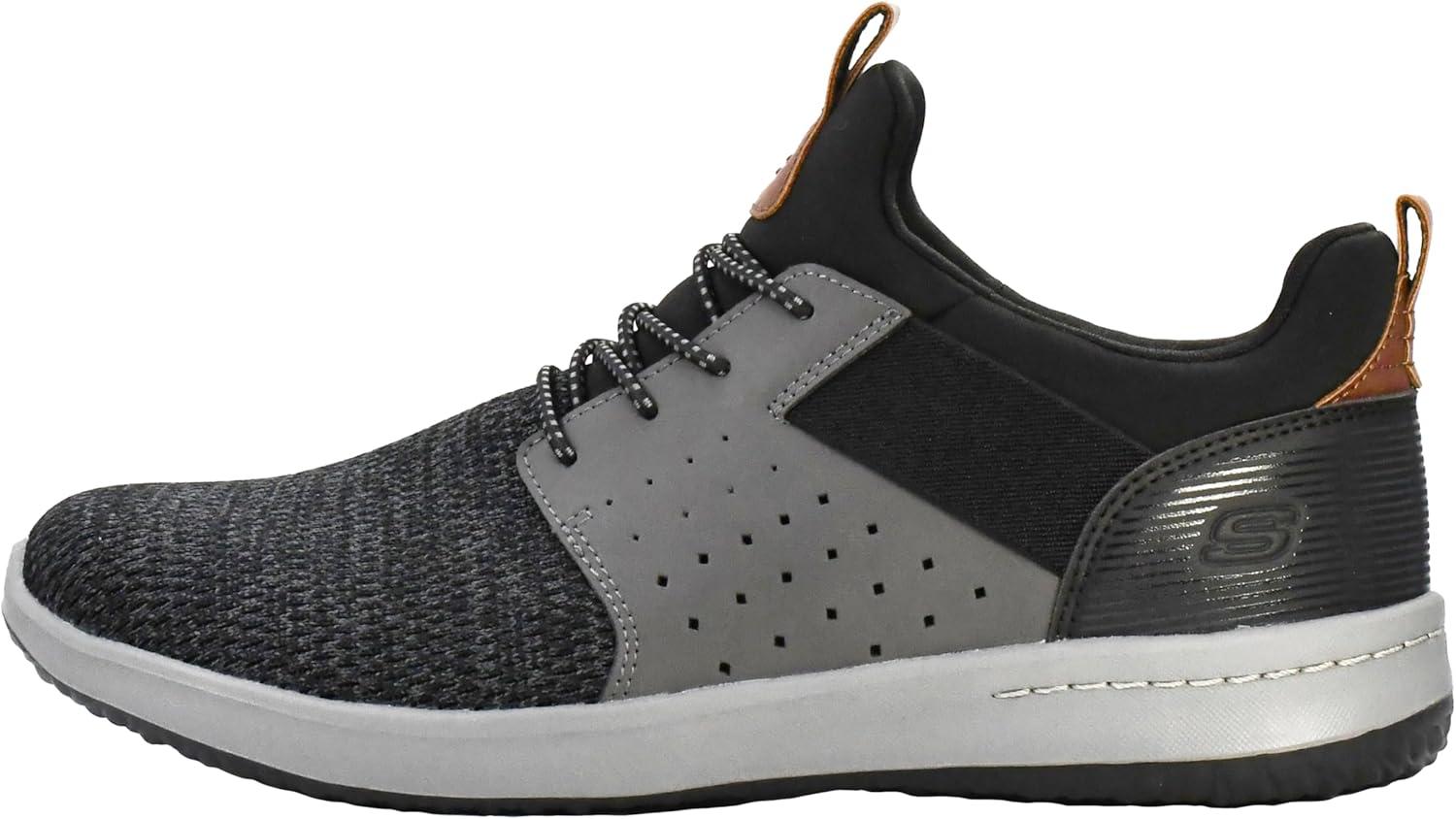 imageSkechers Mens Classic FitDelsonCamden SneakerBlackGrey