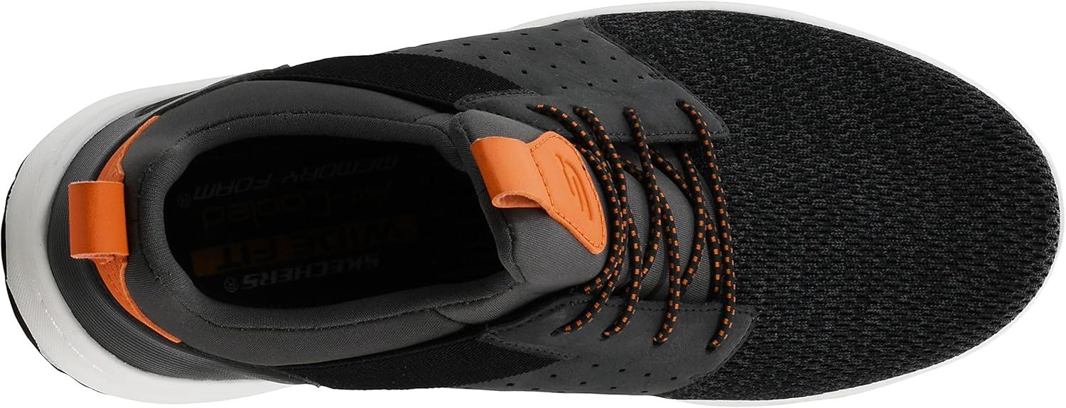 imageSkechers Mens Classic FitDelsonCamden SneakerCharcoalOrange