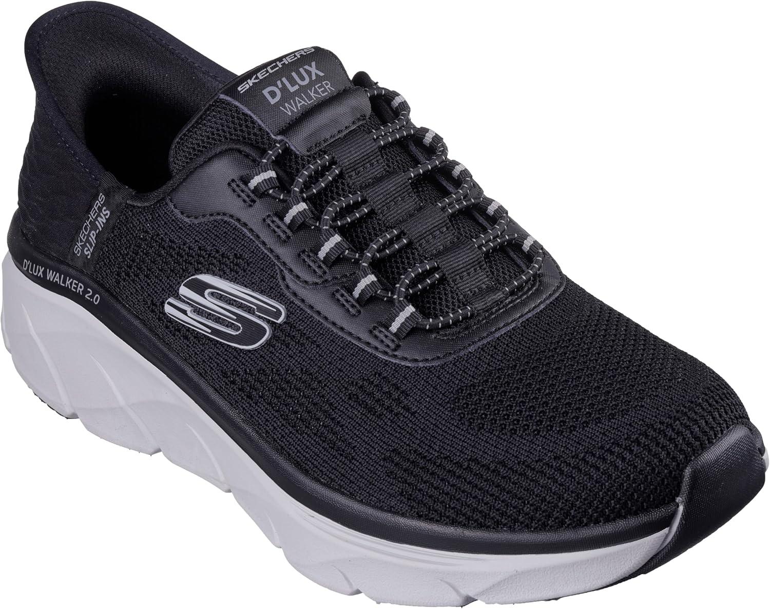 imageSkechers Mens Dlux Walker 20 Rezinate Hands Free SlipinBlackGrey