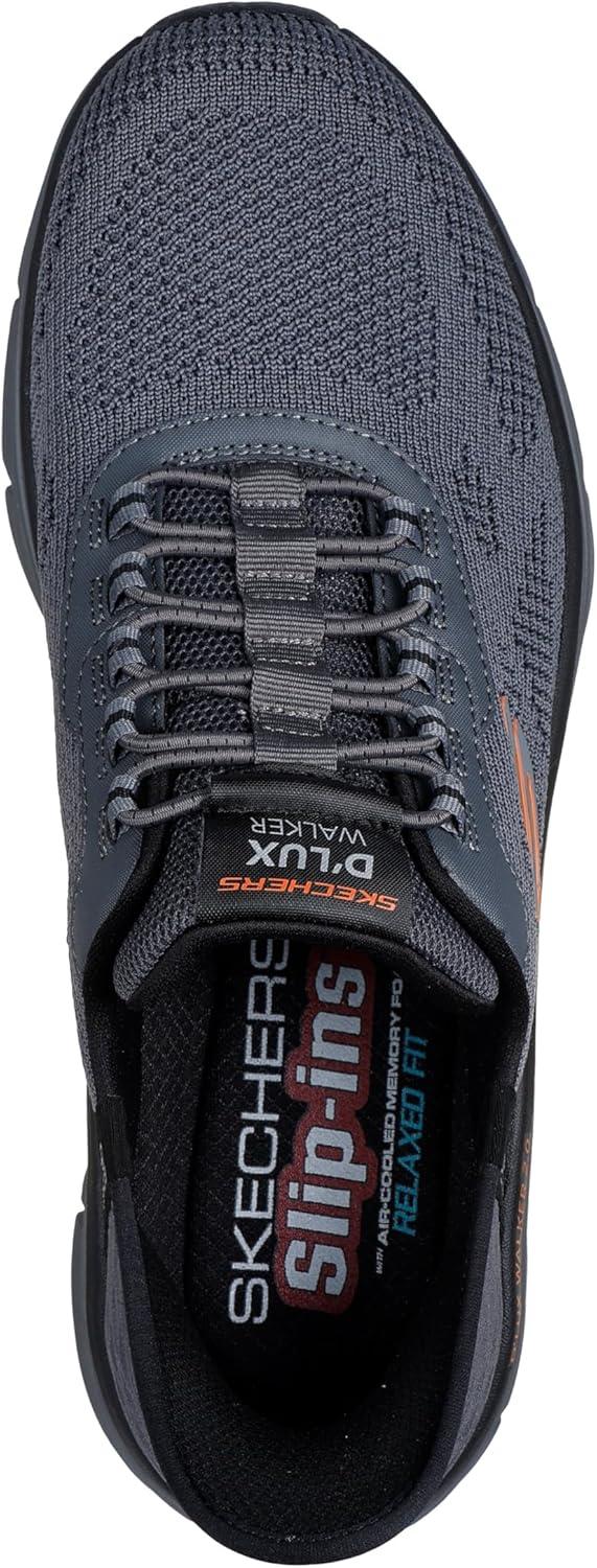 imageSkechers Mens Dlux Walker 20 Rezinate Hands Free SlipinCharcoalOrange