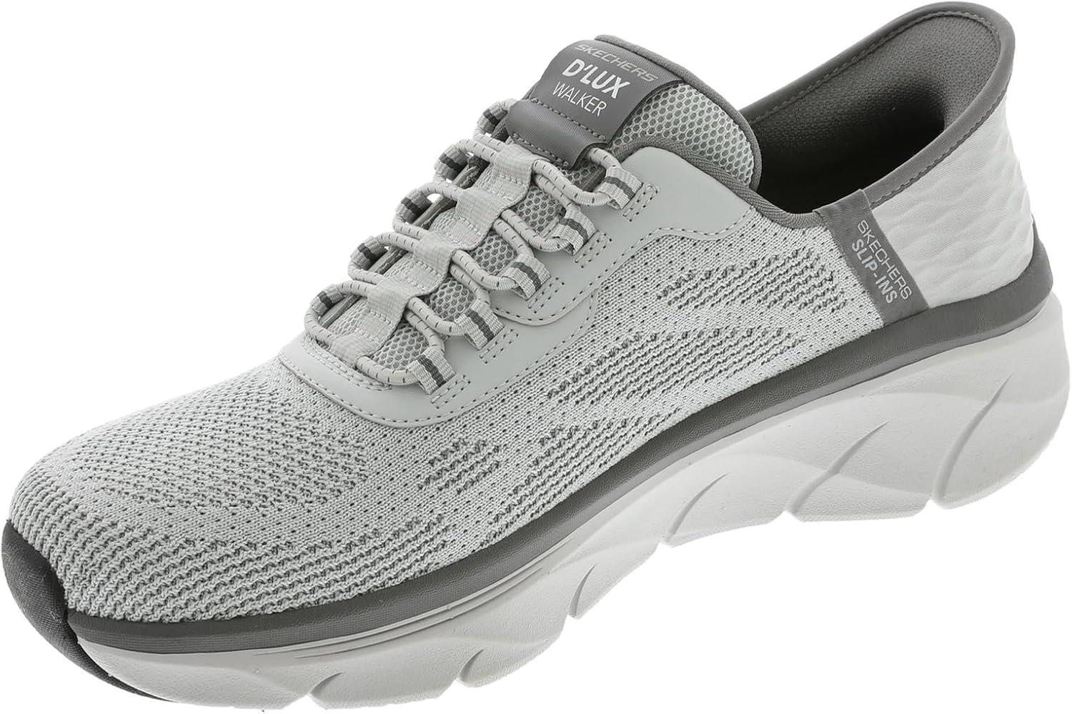 imageSkechers Mens Dlux Walker 20 Rezinate Hands Free SlipinGray Knit