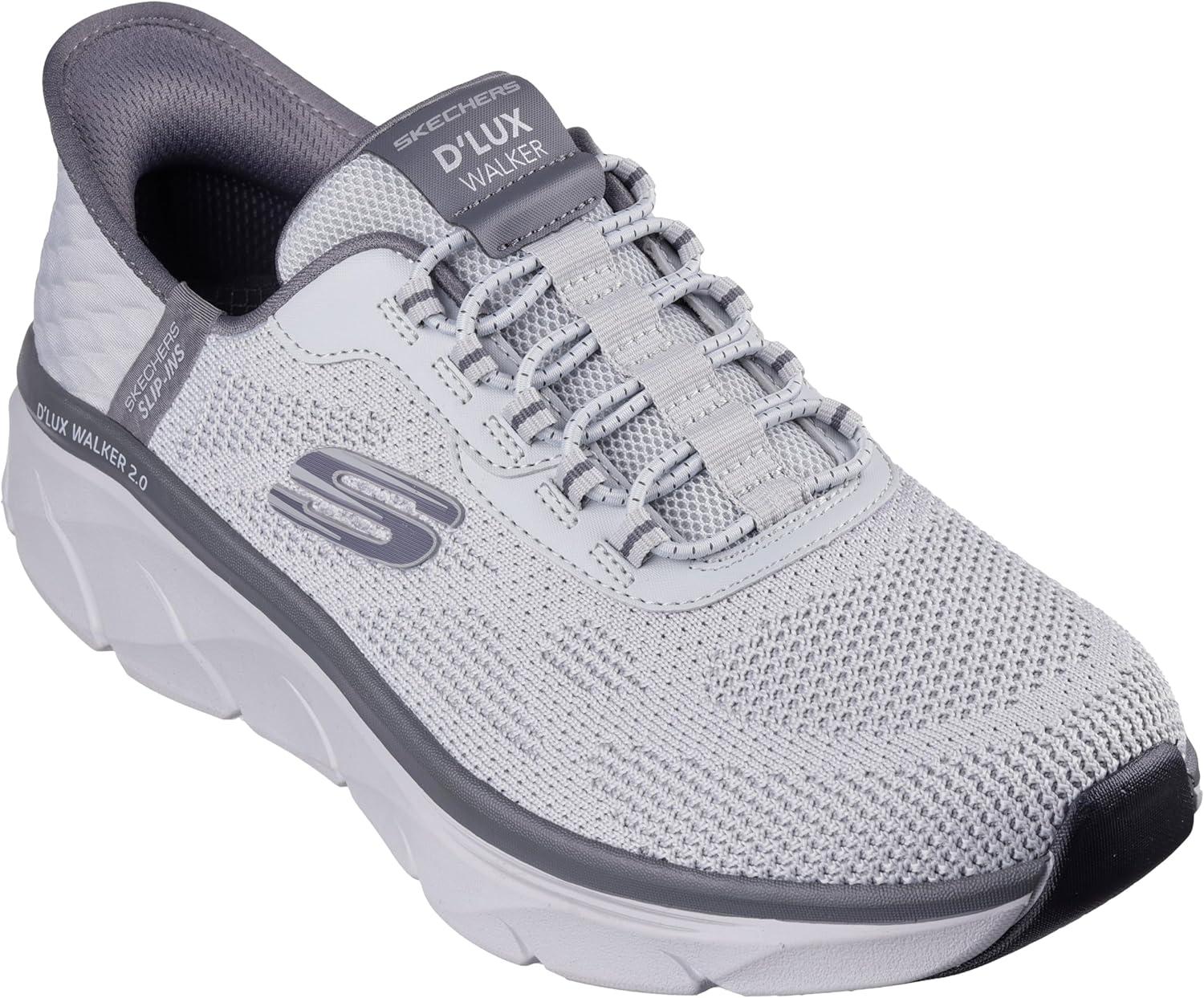 imageSkechers Mens Dlux Walker 20 Rezinate Hands Free SlipinGreycharcoal