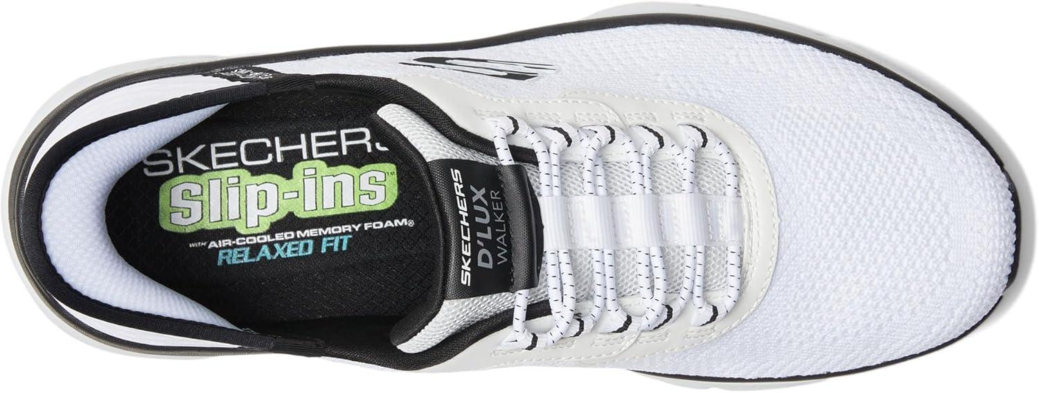 imageSkechers Mens Dlux Walker 20 Rezinate Hands Free SlipinWhiteBlack