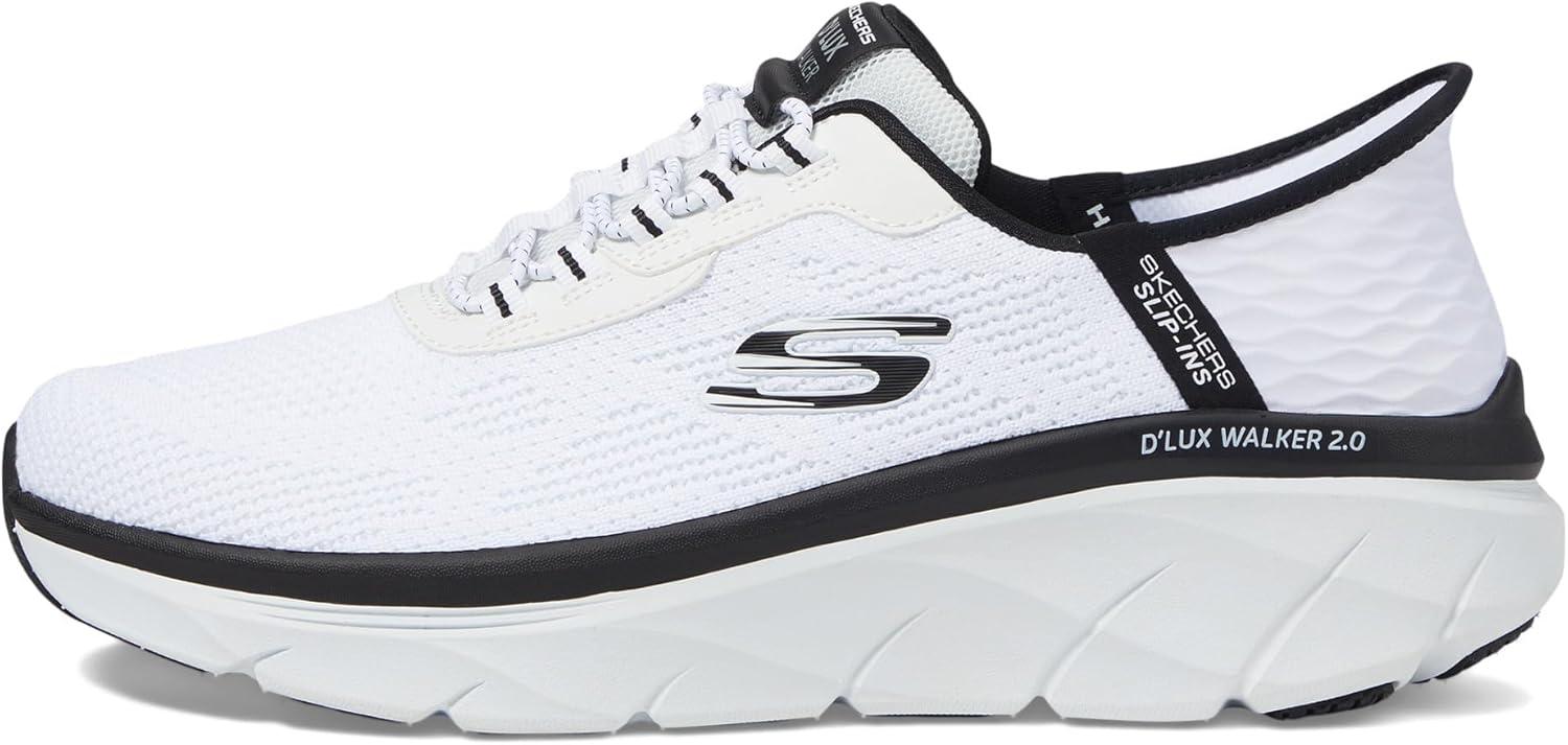 imageSkechers Mens Dlux Walker 20 Rezinate Hands Free SlipinWhiteBlack