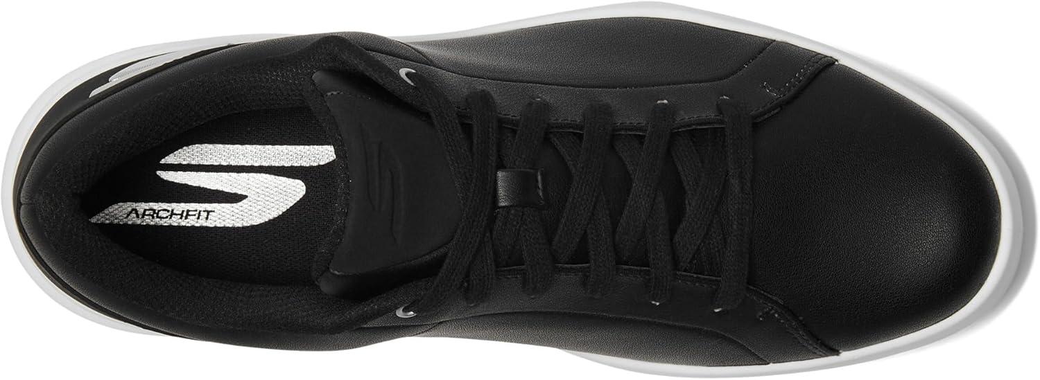 imageSkechers Mens Drive 6 Arch Fit Leather Relaxed Fit Spikeless Golf ShoeBlackWhite
