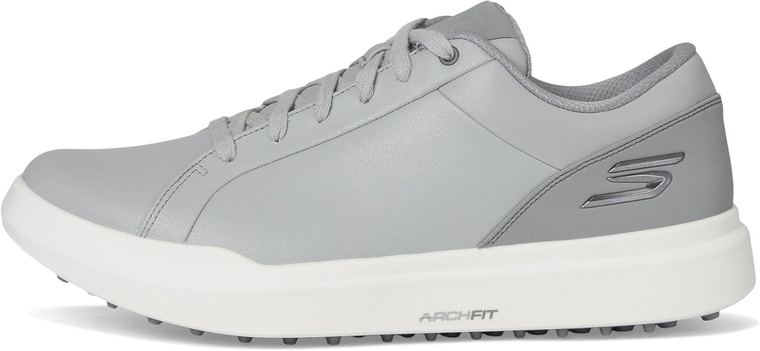 imageSkechers Mens Drive 6 Arch Fit Leather Relaxed Fit Spikeless Golf ShoeGrey