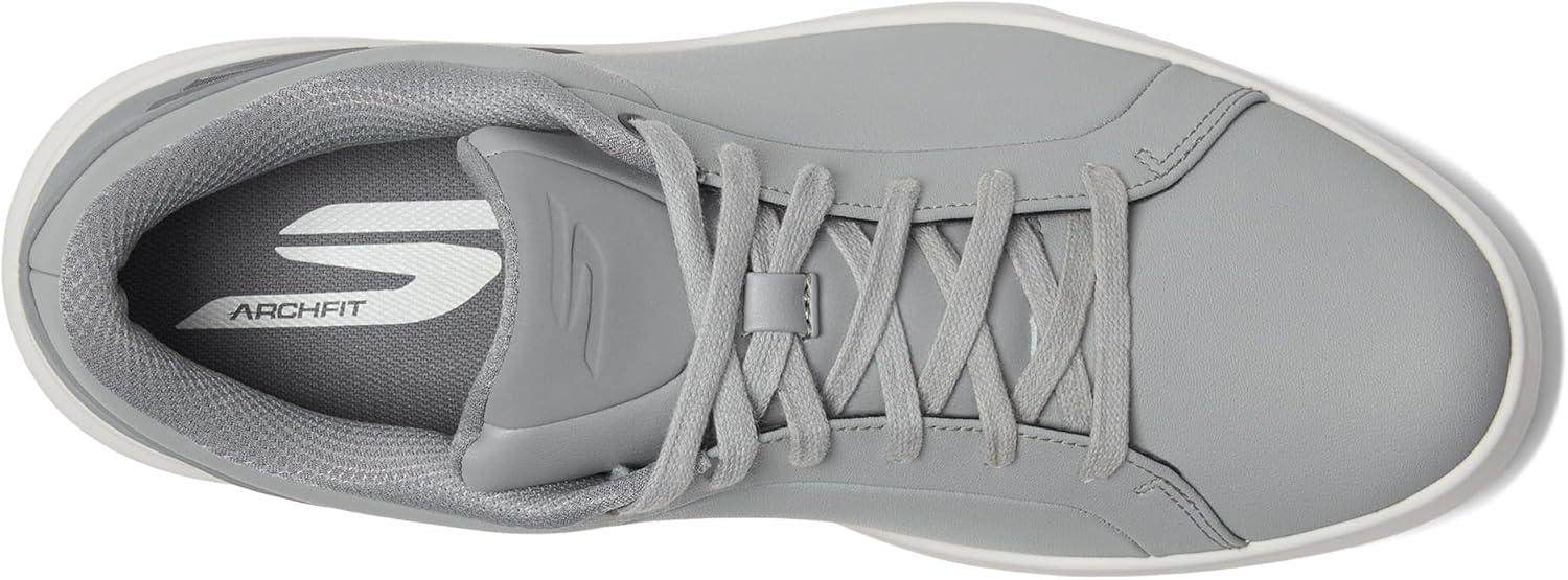 imageSkechers Mens Drive 6 Arch Fit Leather Relaxed Fit Spikeless Golf ShoeGrey