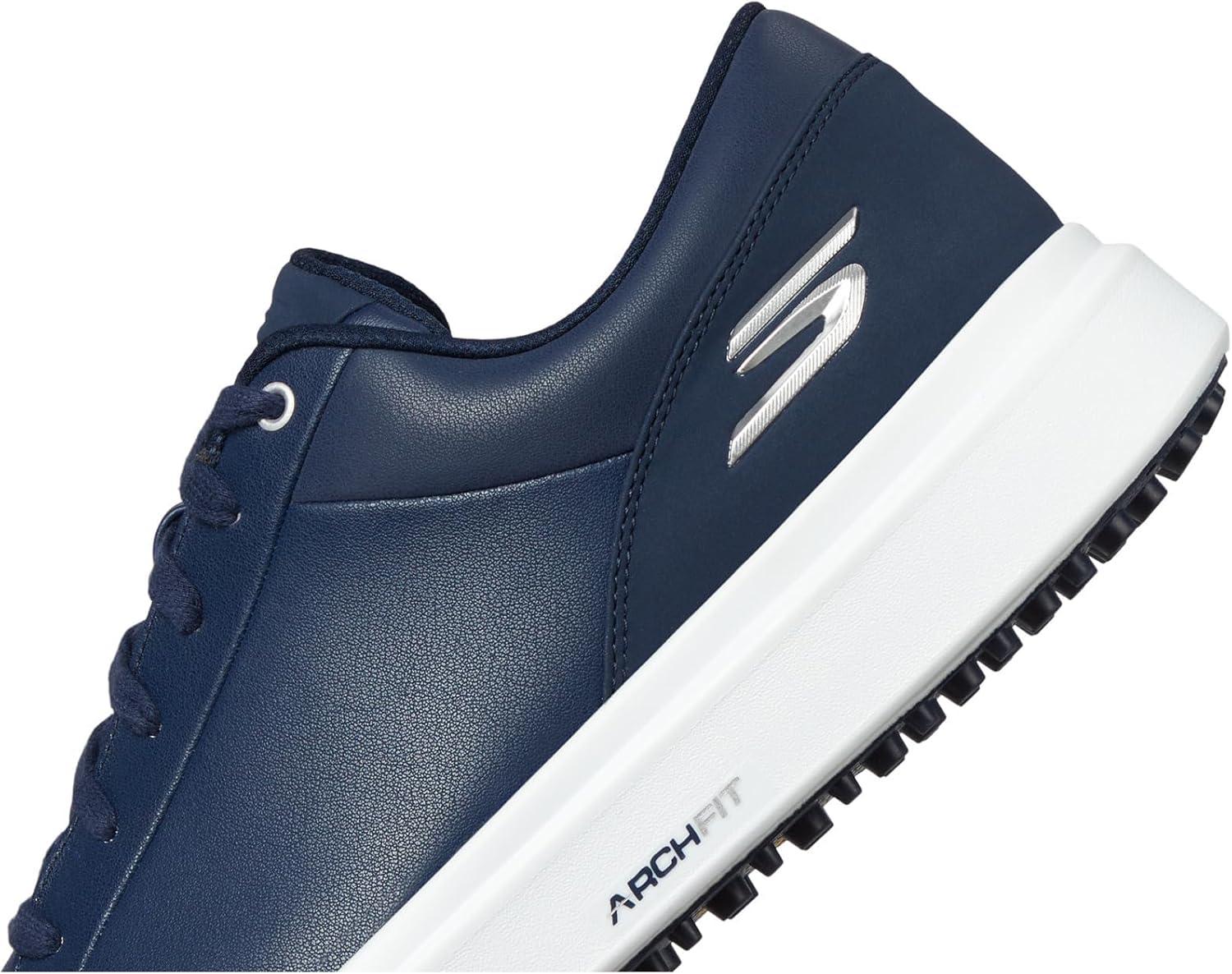 imageSkechers Mens Drive 6 Arch Fit Leather Relaxed Fit Spikeless Golf ShoeNavy