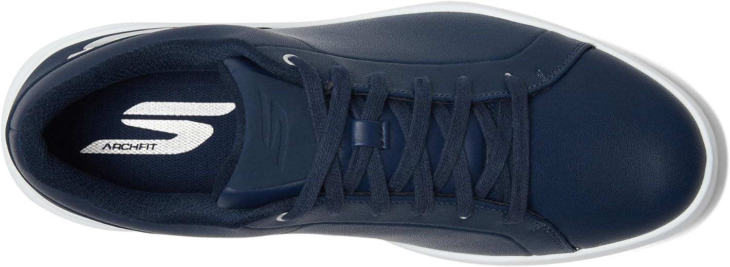 imageSkechers Mens Drive 6 Arch Fit Leather Relaxed Fit Spikeless Golf ShoeNavy