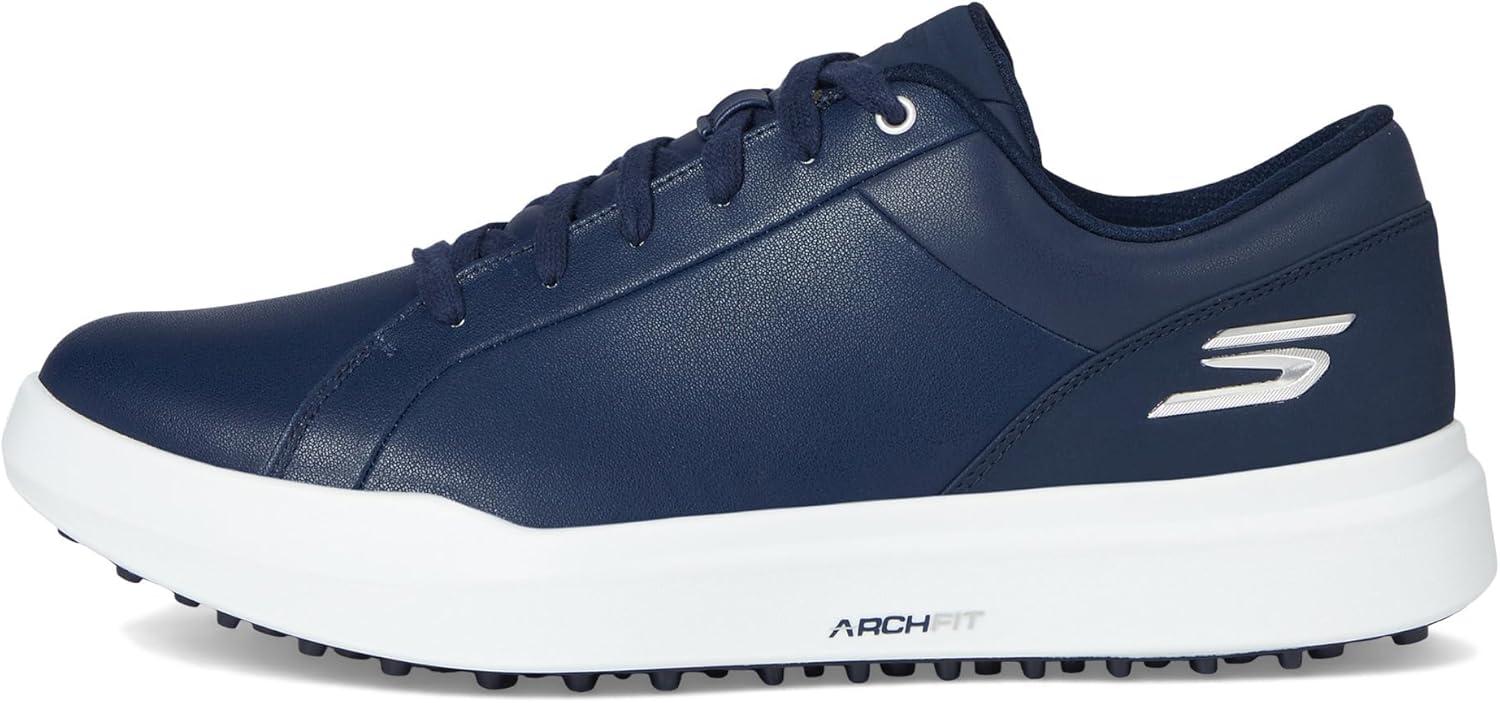 imageSkechers Mens Drive 6 Arch Fit Leather Relaxed Fit Spikeless Golf ShoeNavy